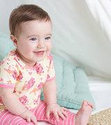 Lovely Lions Organic Cotton Baby Short Sleeve Pajama Set