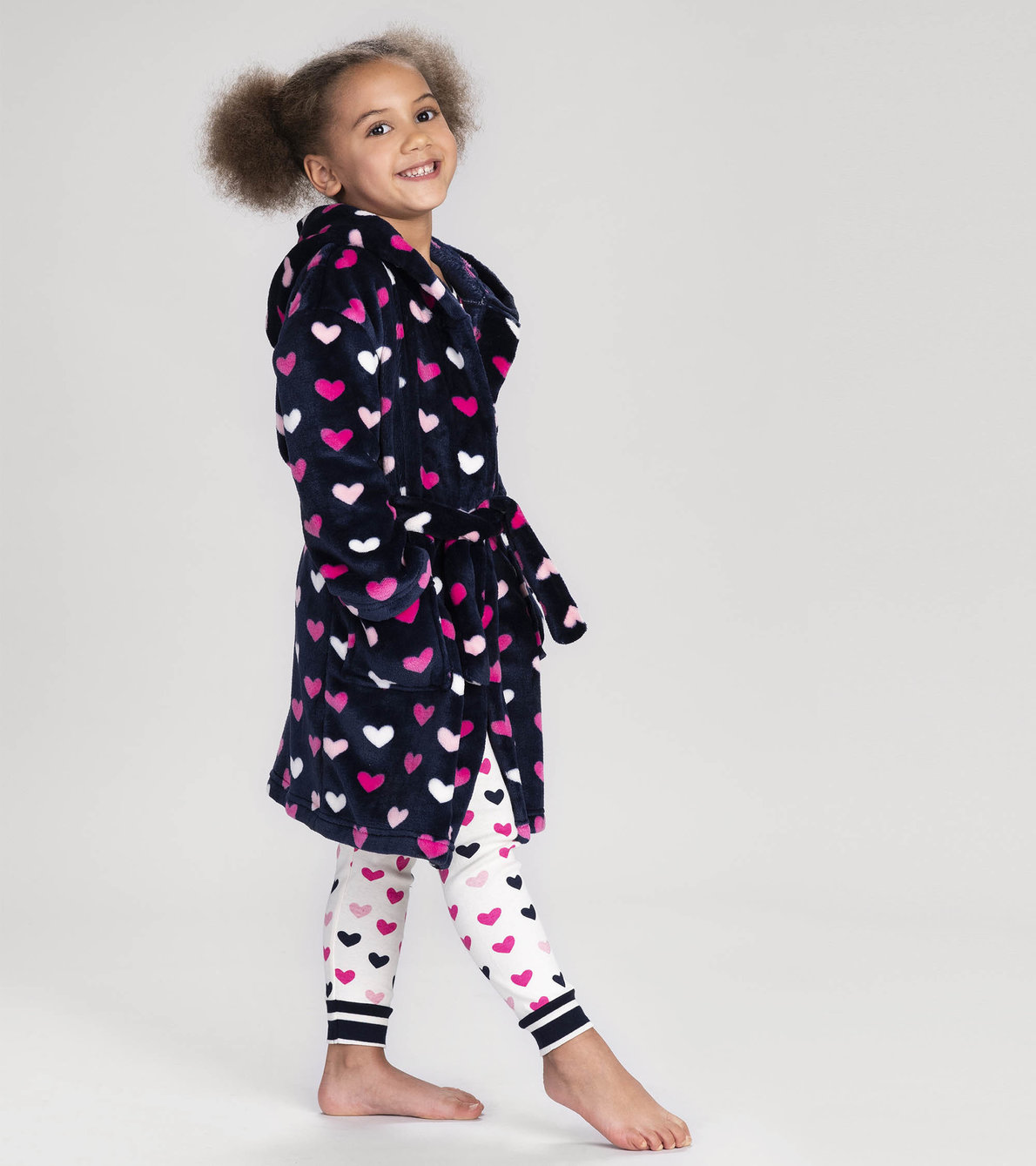 View larger image of Lovey Hearts Kids' Fleece Robe