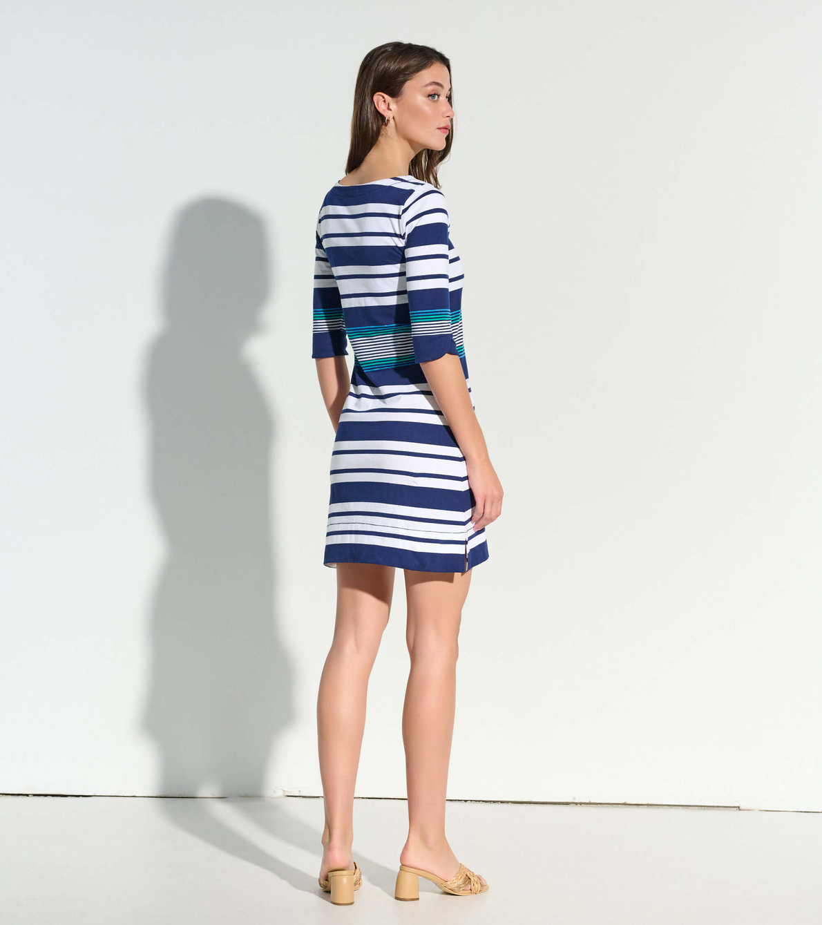 View larger image of Lucy Dress - Navy Stripes