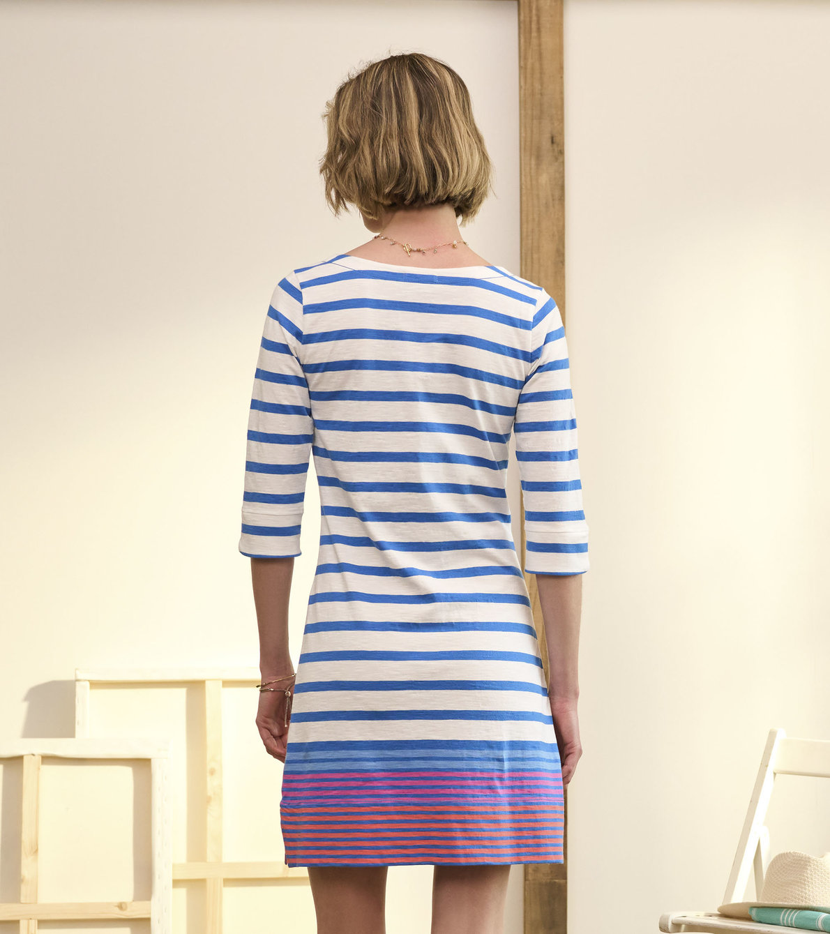 View larger image of Lucy Dress - Shoreline Stripes