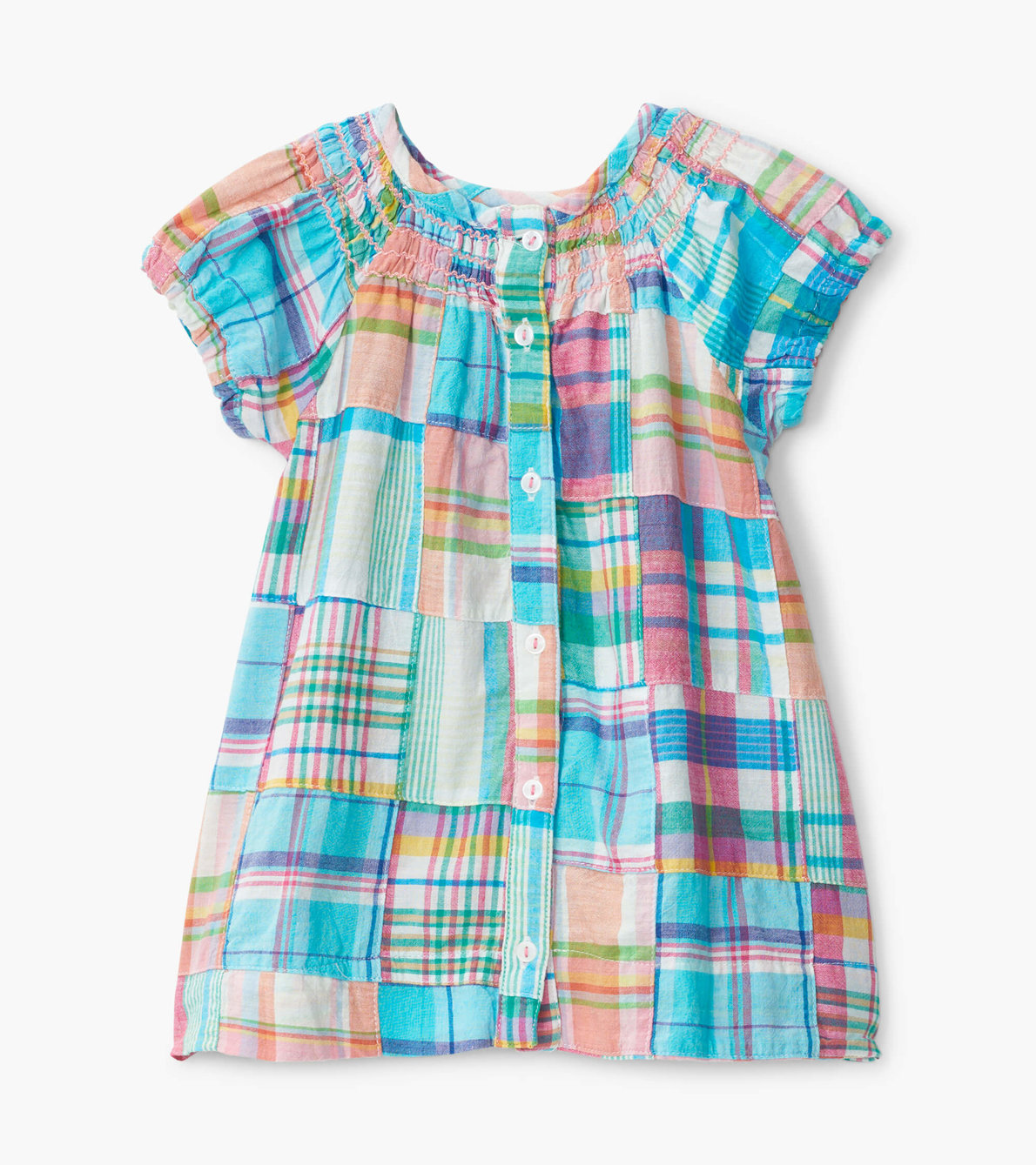 View larger image of Madras Plaid Baby Smocked Dress