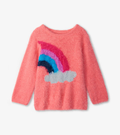 Magical Rainbow Shimmer Fuzzy Sweater