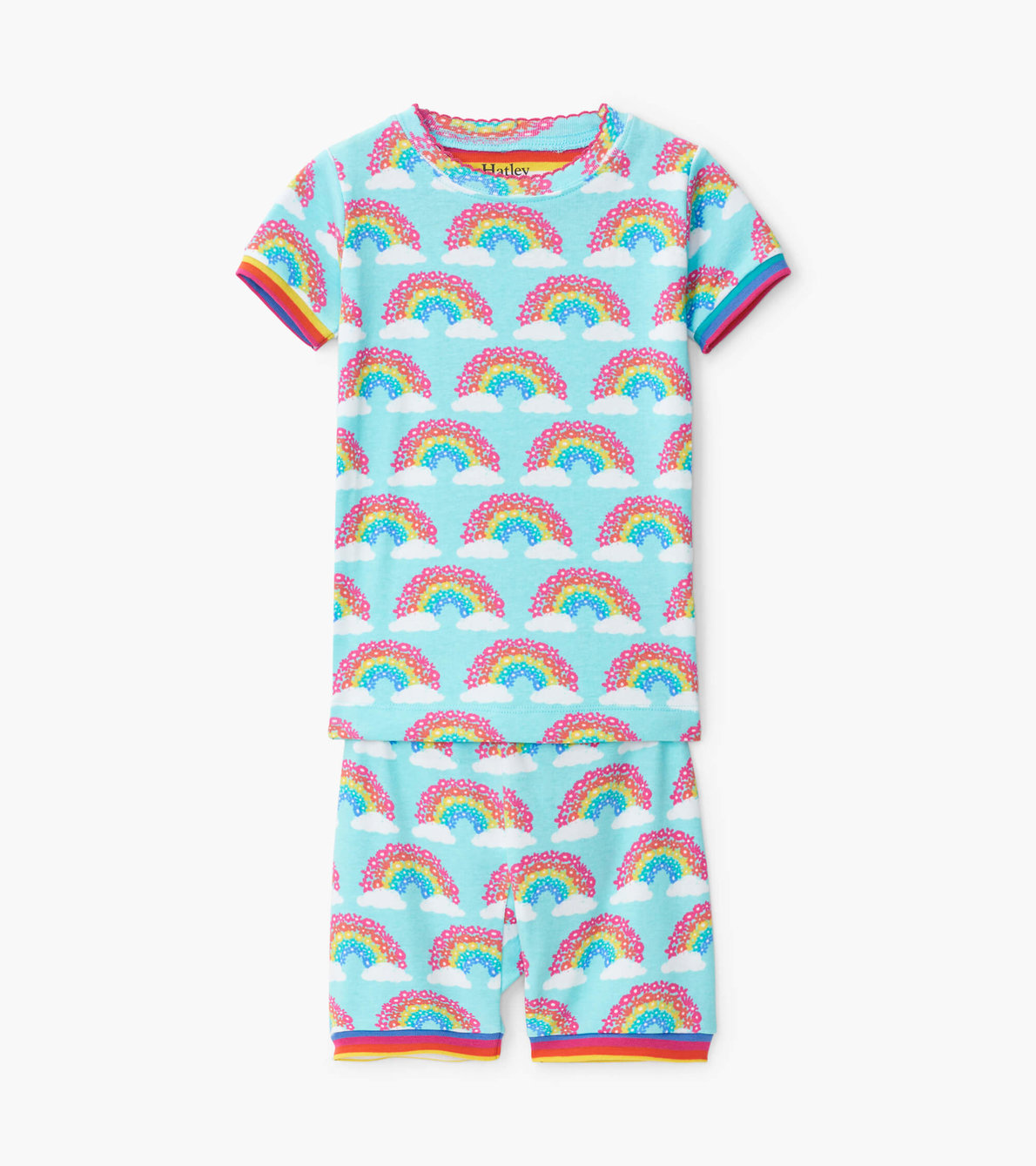 Agrandir l'image de Pyjama court en coton bio – Arcs-en-ciel magiques