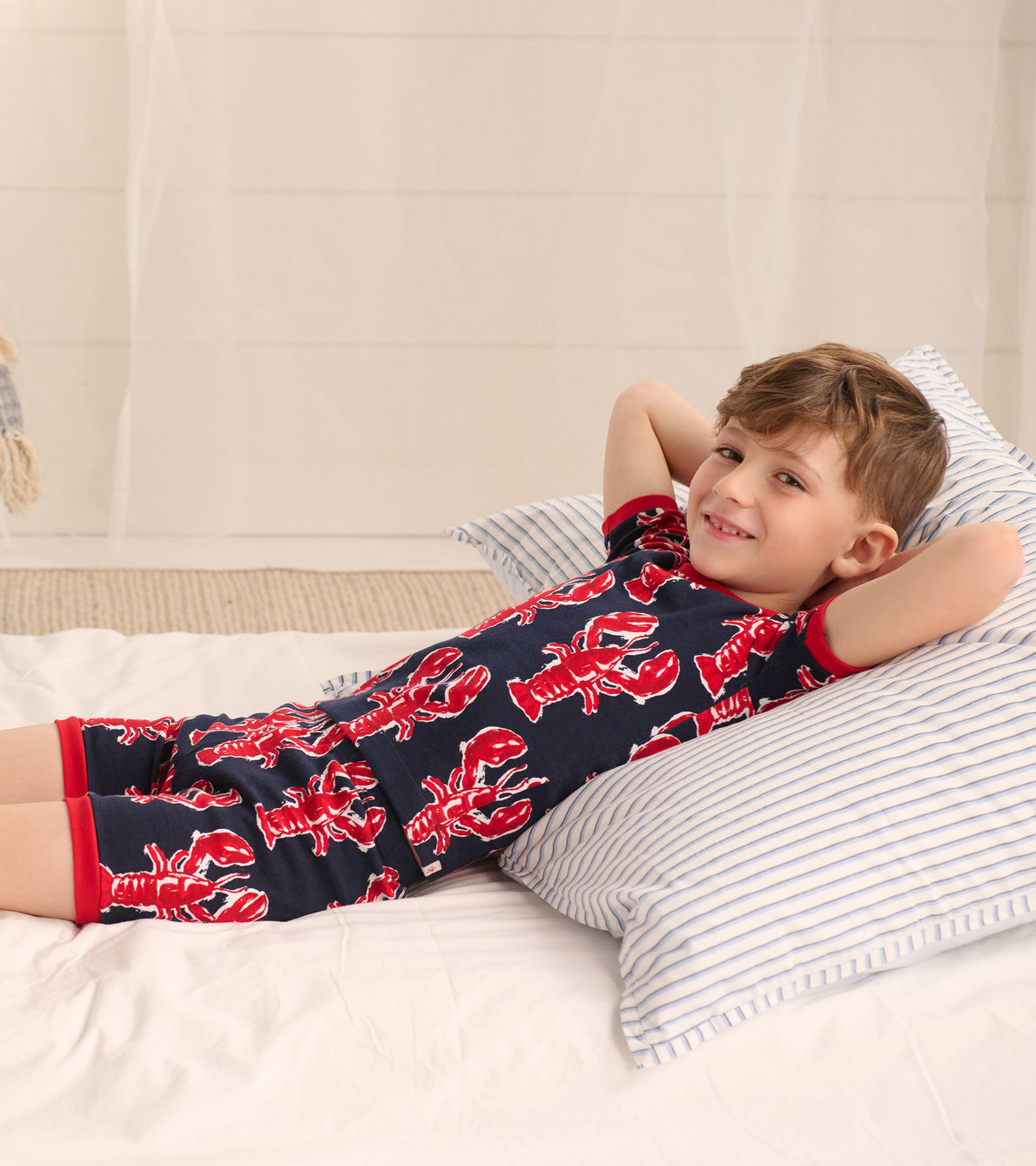 View larger image of Marine Lobsters Organic Cotton Short Pajama Set