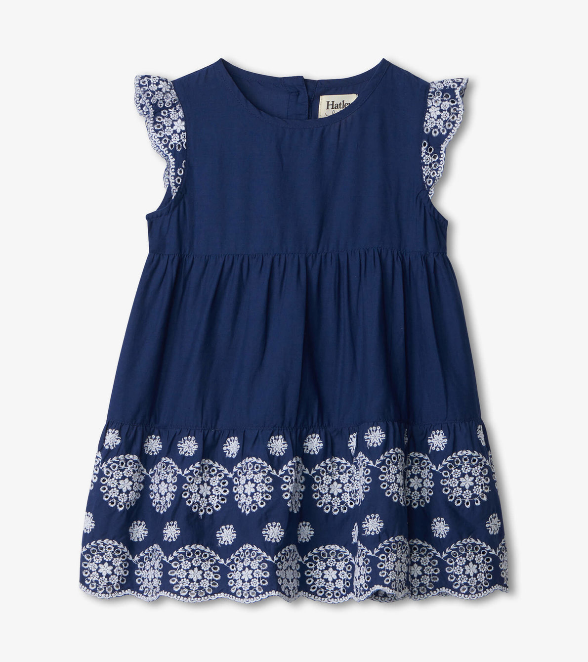 View larger image of Maritime Navy Baby Scallop Edge Dress