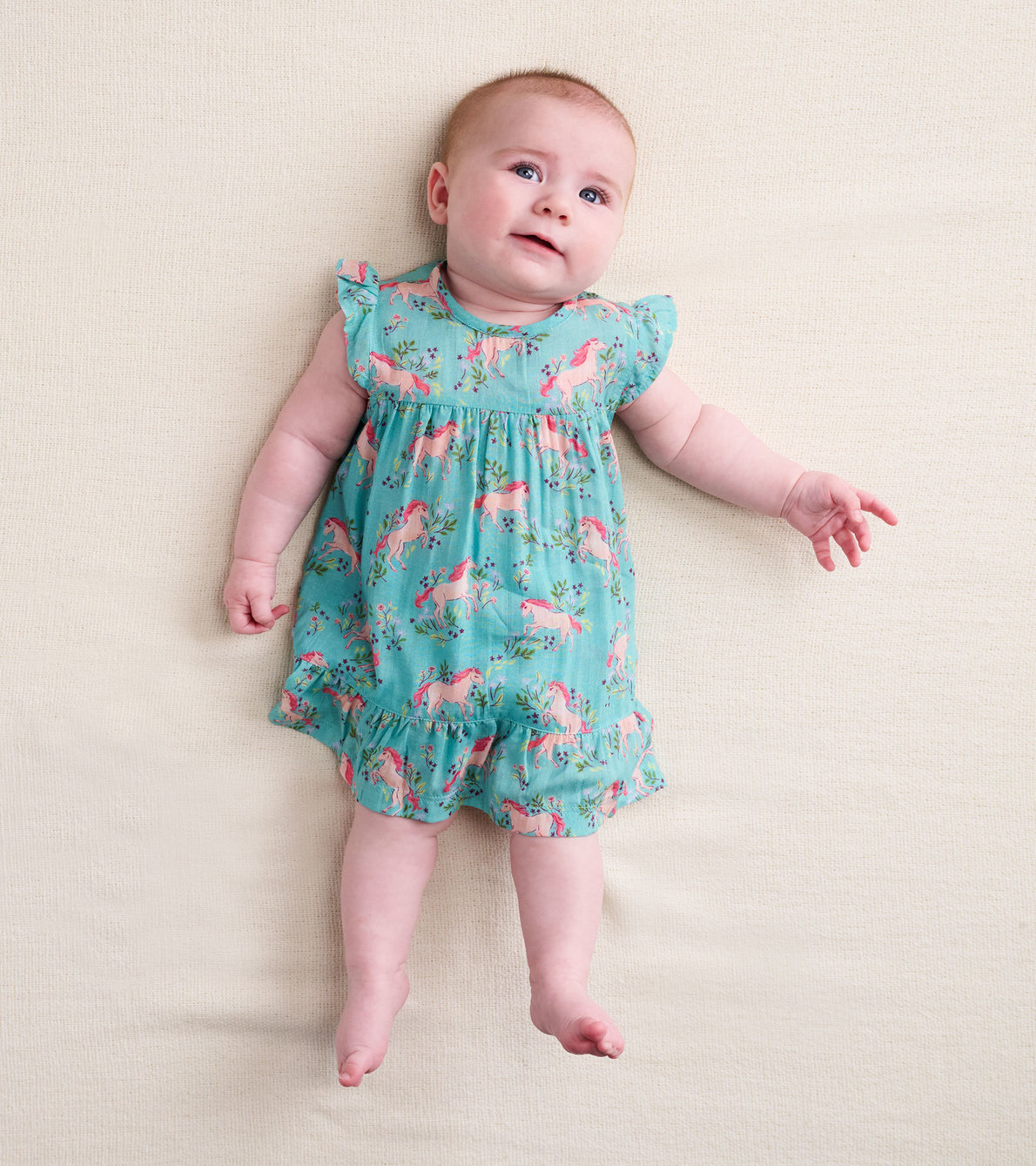 View larger image of Meadow Pony Baby Flounce Hem Dress