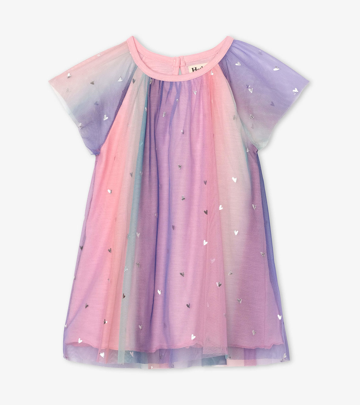 View larger image of Metallic Hearts Baby Rainbow Tulle Dress