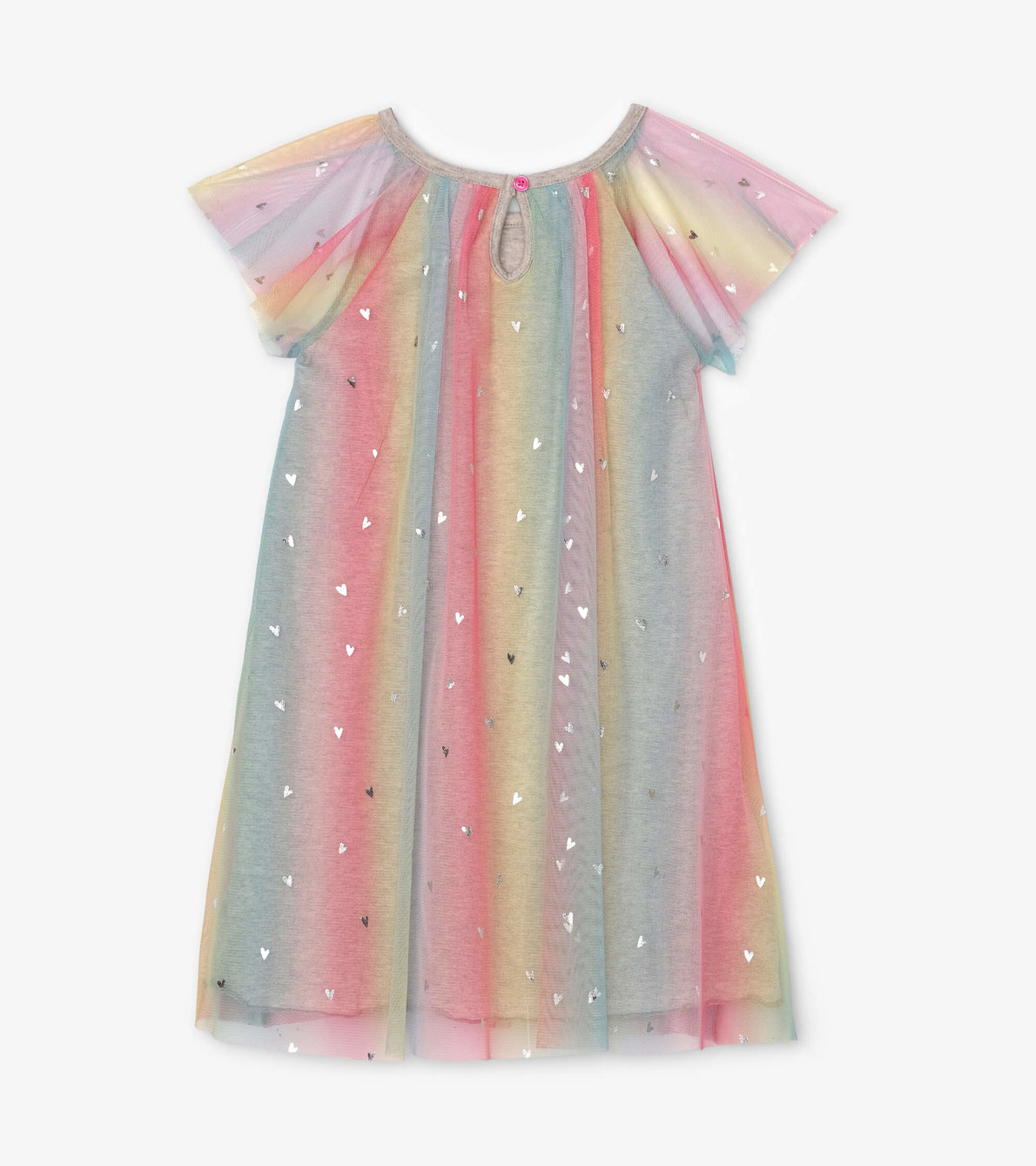 View larger image of Metallic Hearts Rainbow Tulle Dress