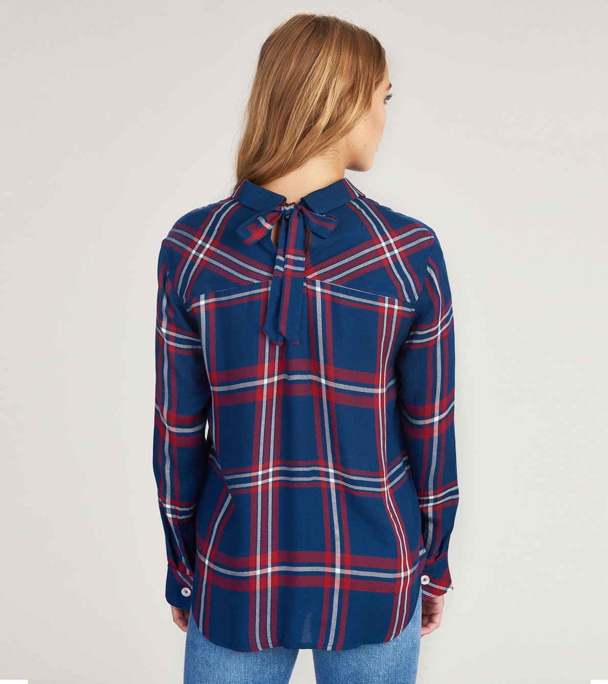 View larger image of Mia Button-down - Copen Navy Plaid