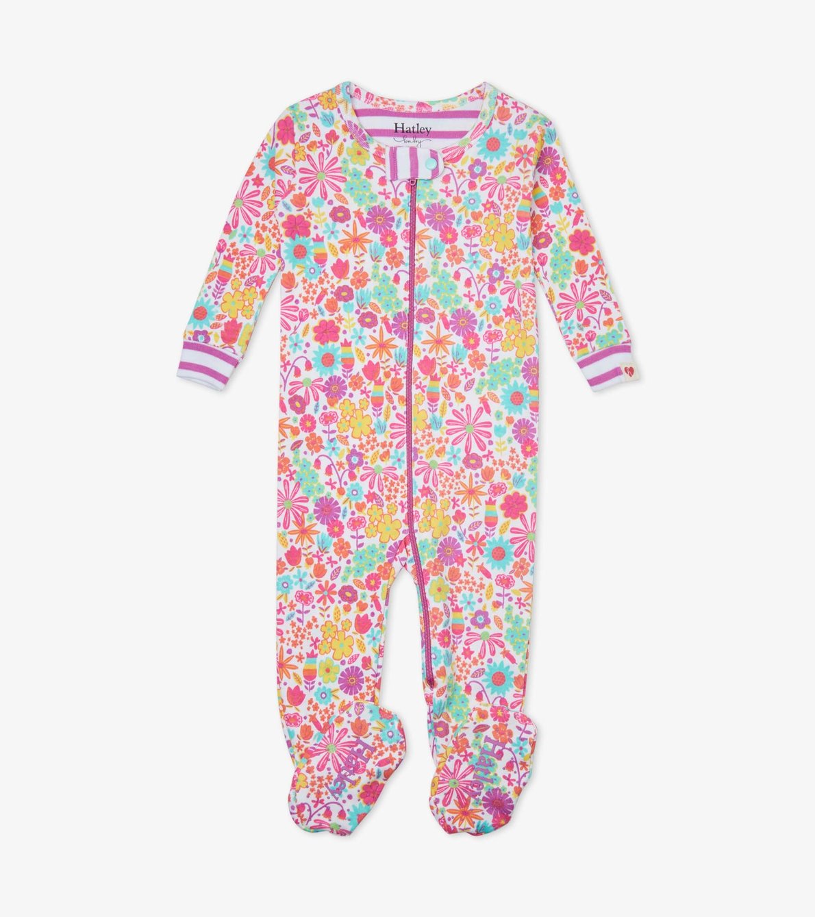 View larger image of Mini Flowers Organic Cotton Footed Coverall