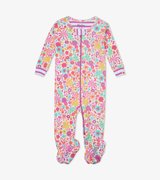 Mini Flowers Organic Cotton Footed Coverall