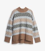 Jacquard Knit Mock-Neck: Women's Clothing, Sweaters