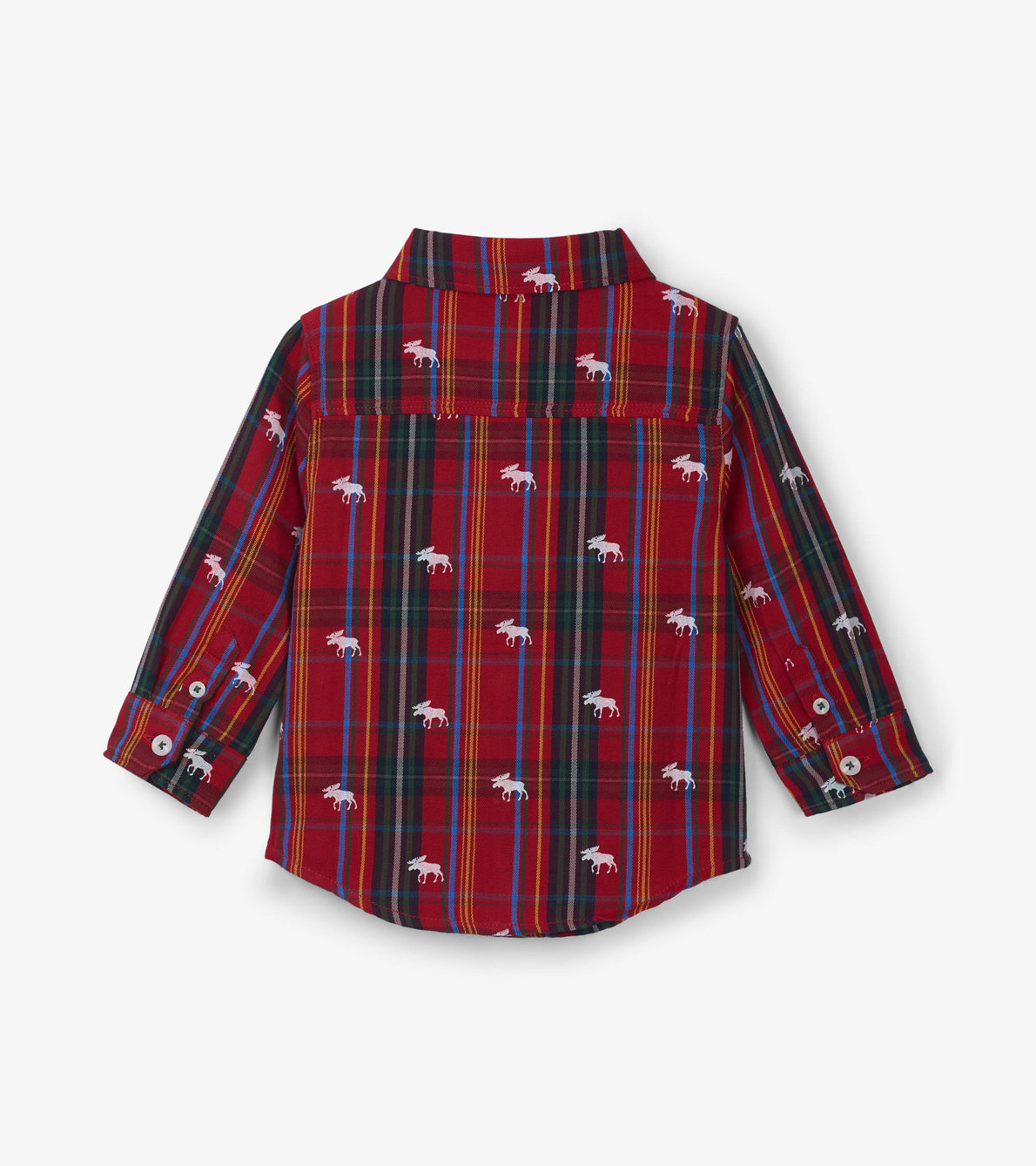 View larger image of Moose On Plaid Baby Button-down Shirt