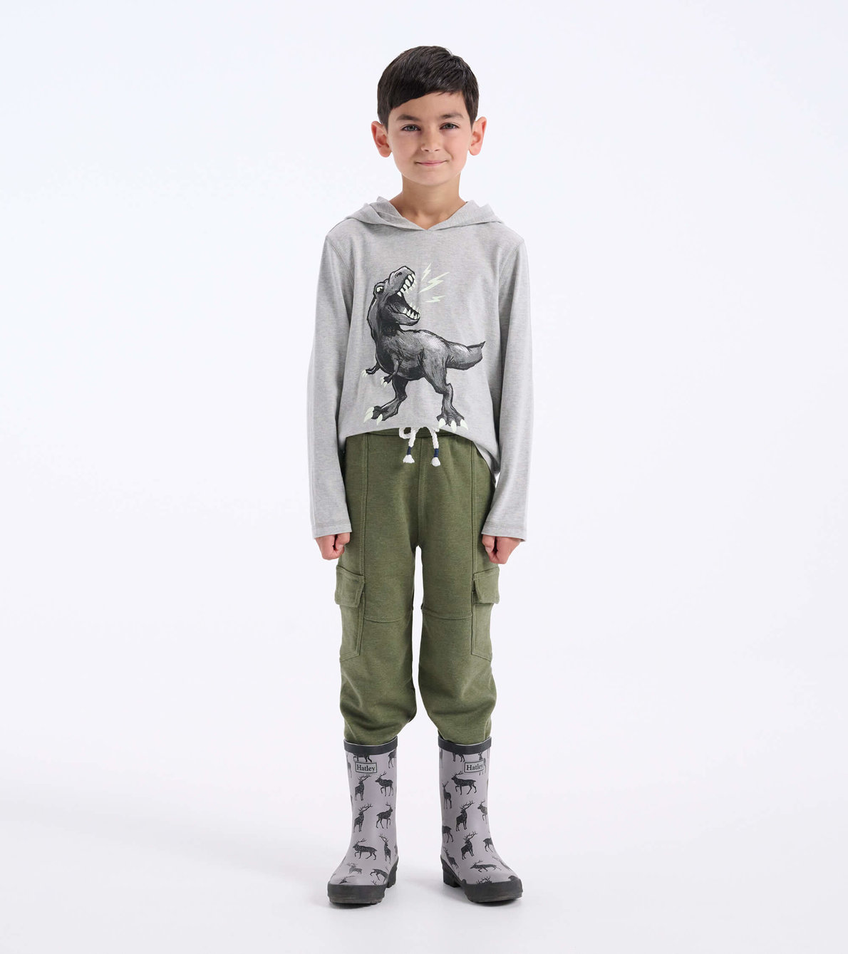 View larger image of Boys Moss Melange Cargo Joggers