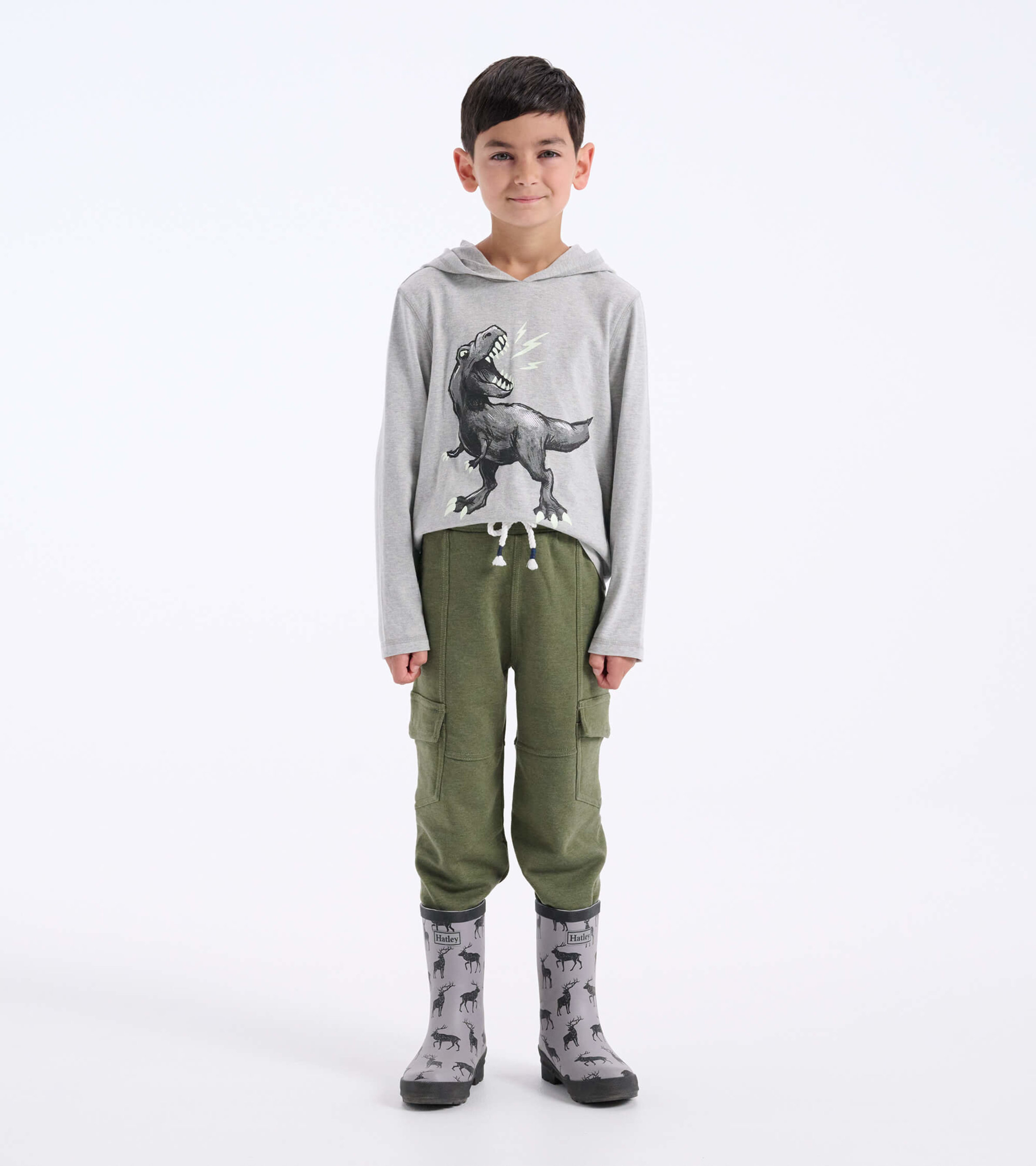 Green Cargo Pant for Boys and Men with Double Pocket