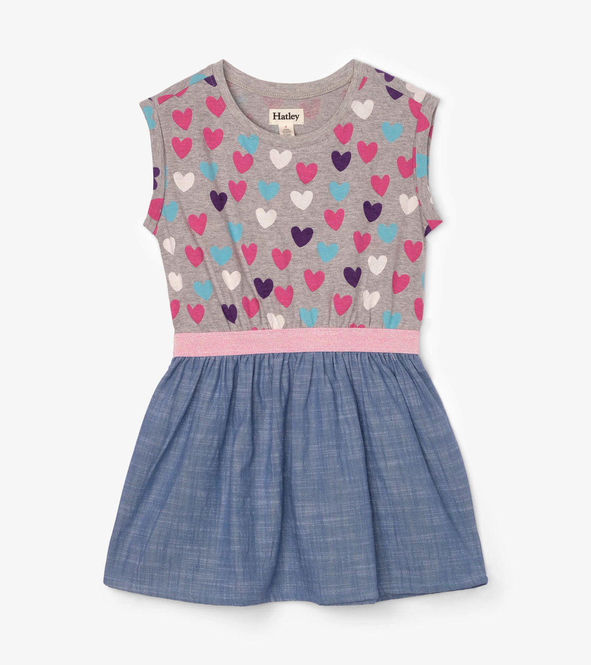 View larger image of Multicolour Hearts Elastic Waist Dress