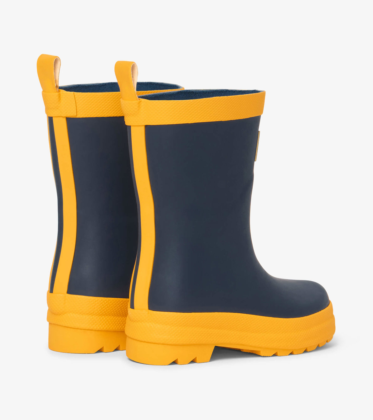 View larger image of Navy & Yellow Matte Baby Rain Boots