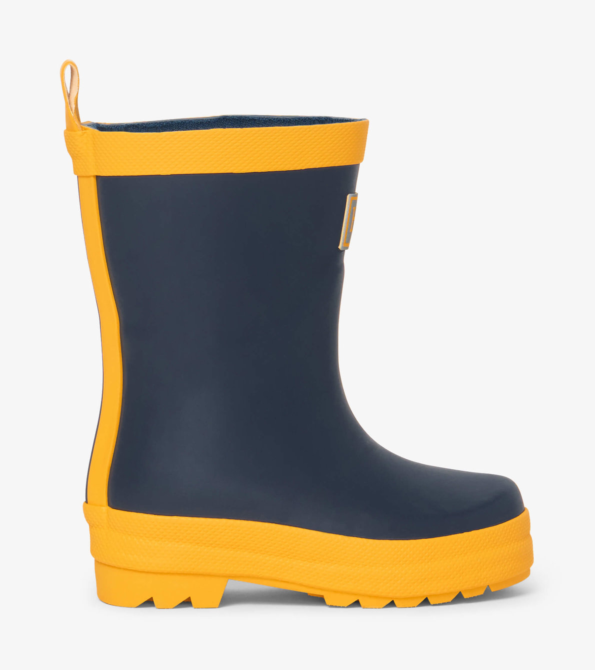 View larger image of Navy & Yellow Matte Baby Rain Boots