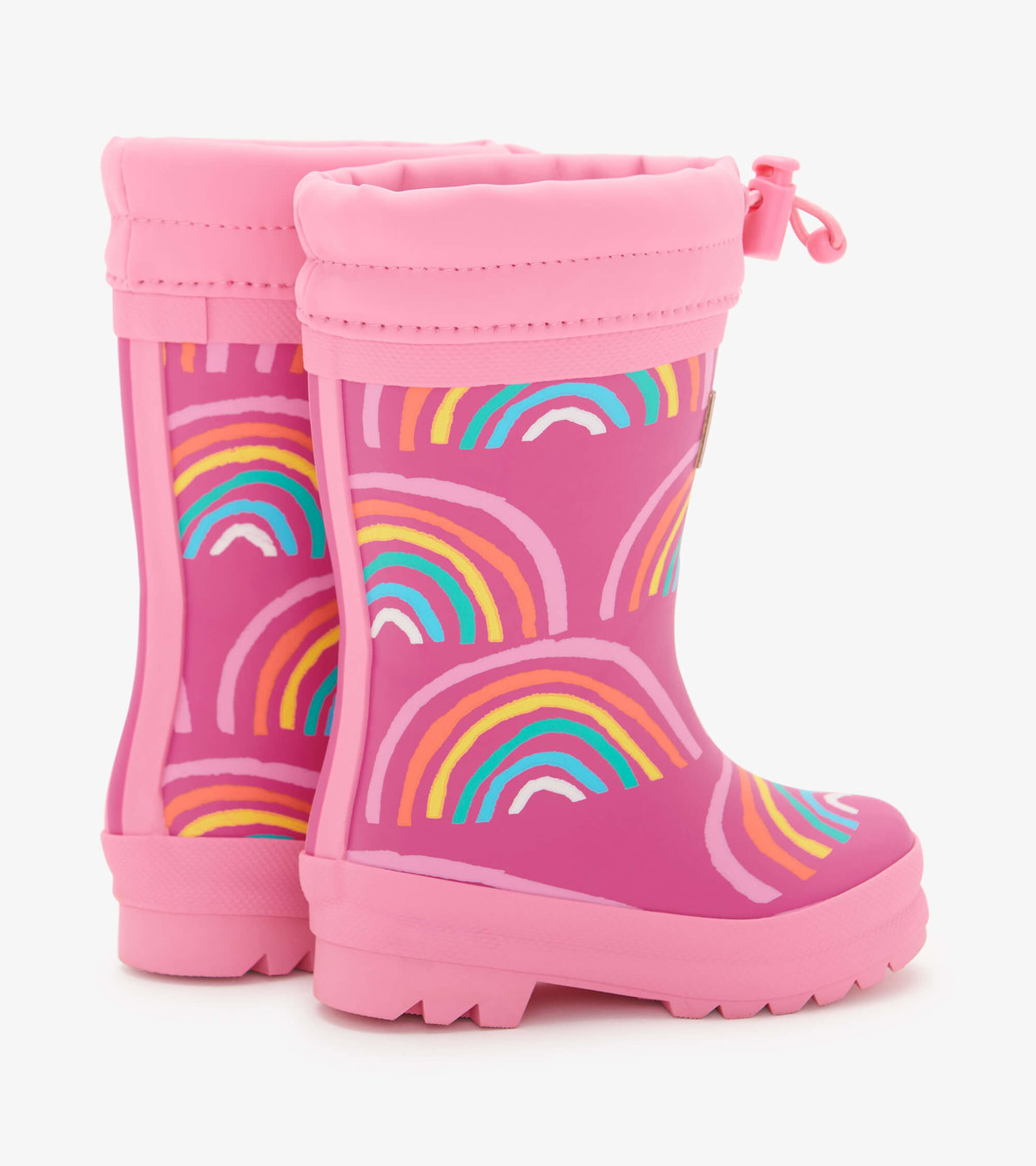 View larger image of Rainy Rainbows Sherpa Lined Baby Rain Boots