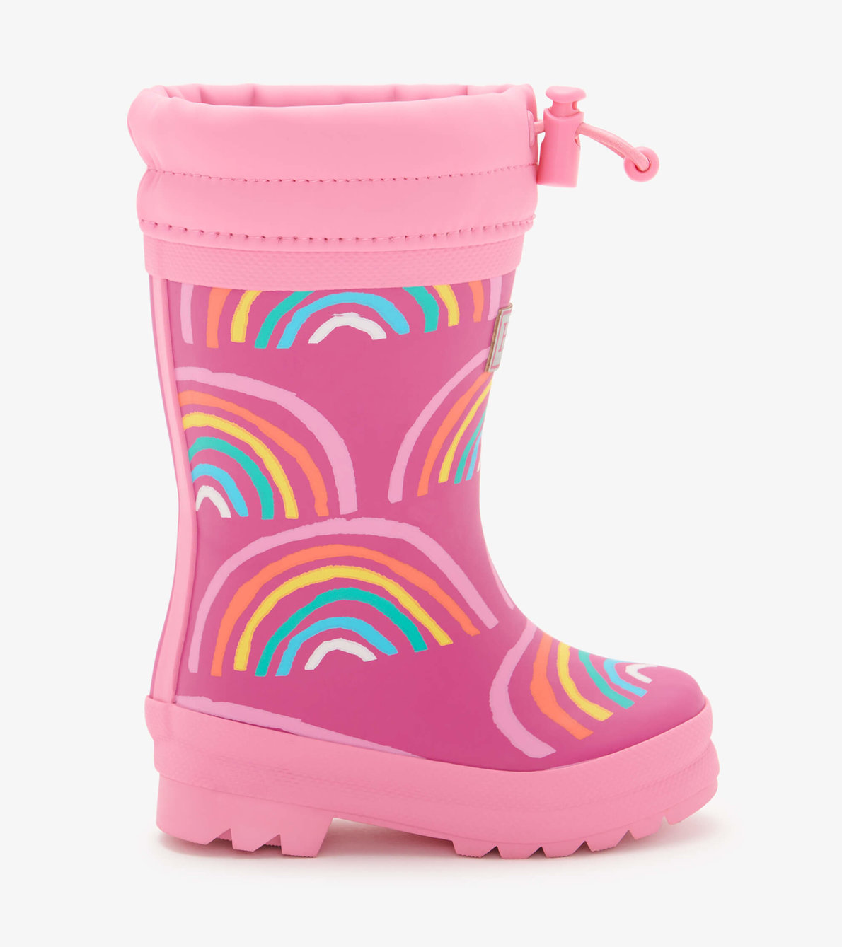 View larger image of Rainy Rainbows Sherpa Lined Baby Rain Boots