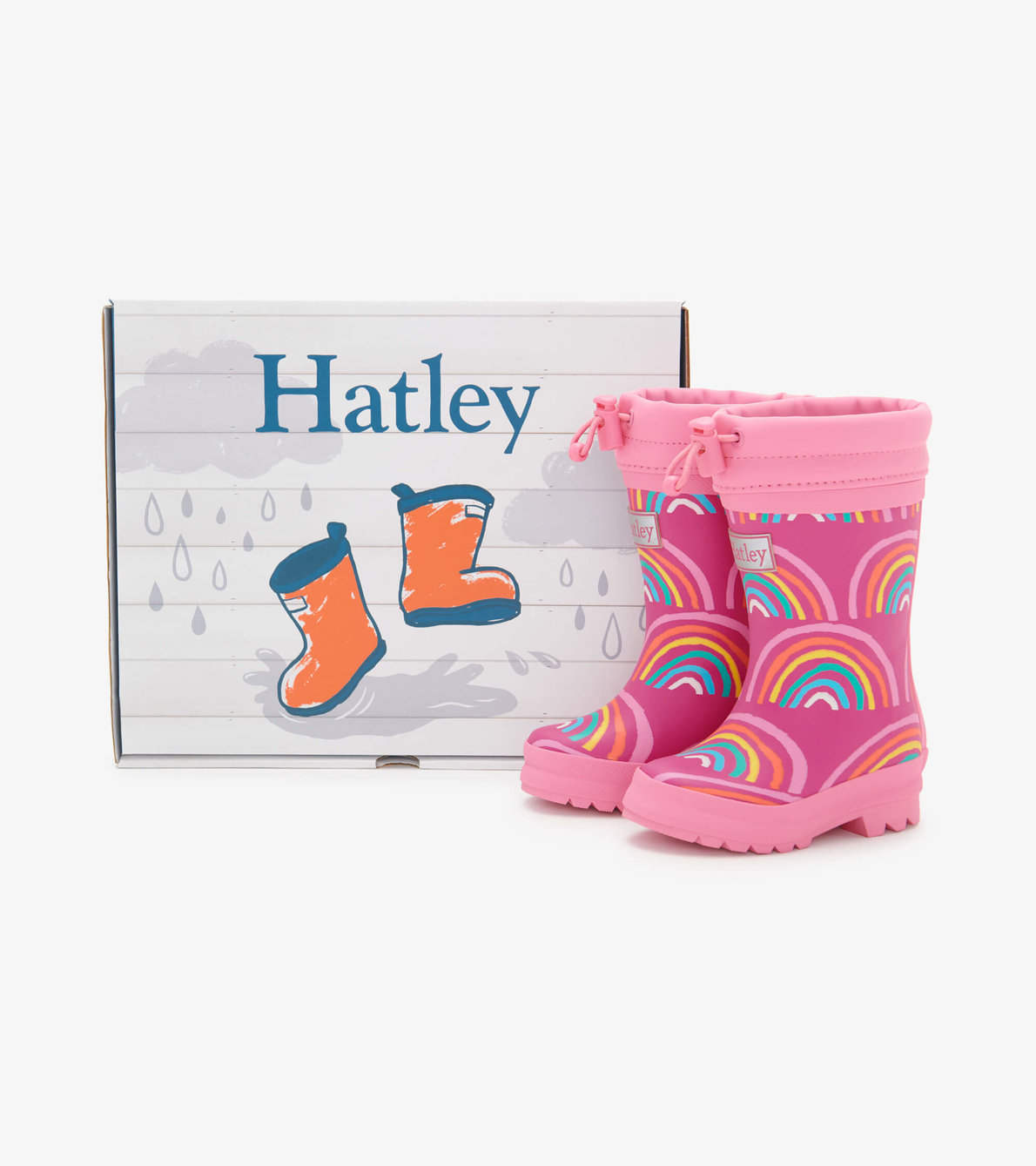 View larger image of Rainy Rainbows Sherpa Lined Baby Wellies