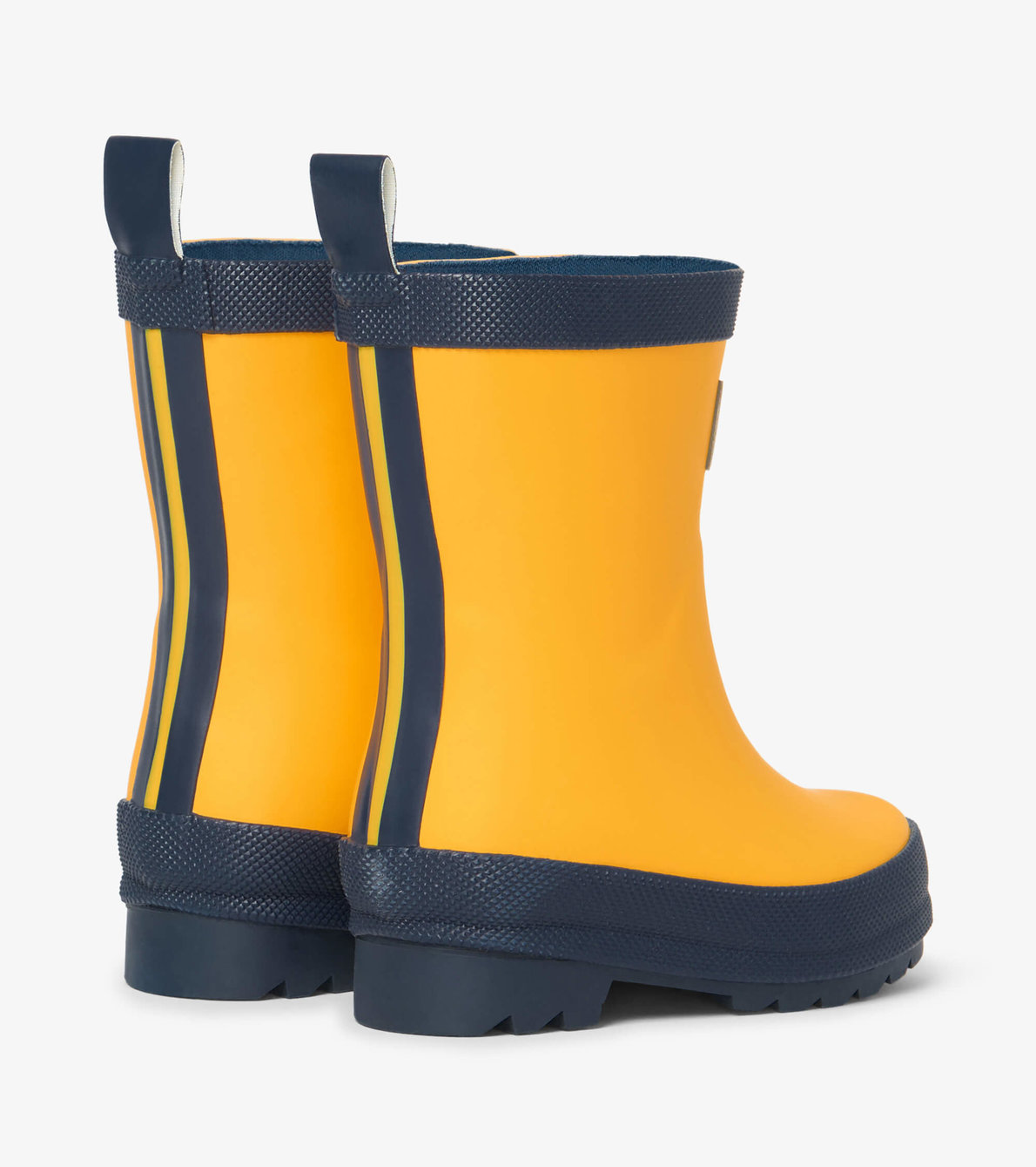View larger image of Baby Yellow & Navy Matte Wellies