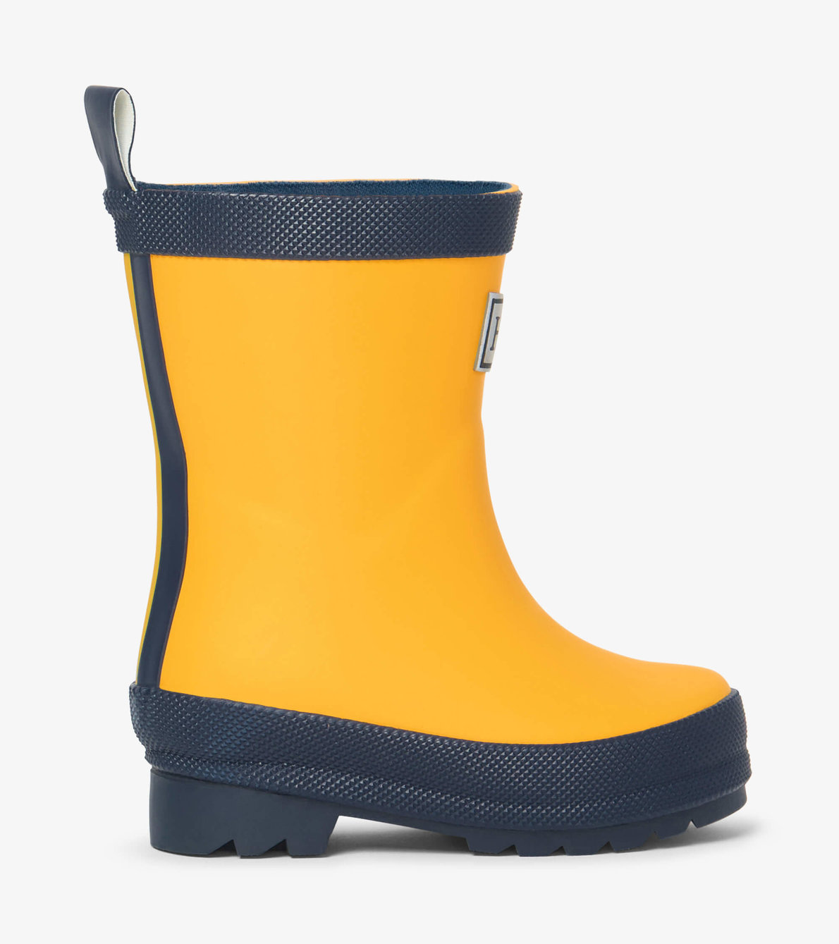 View larger image of Baby Yellow & Navy Matte Rain Boots