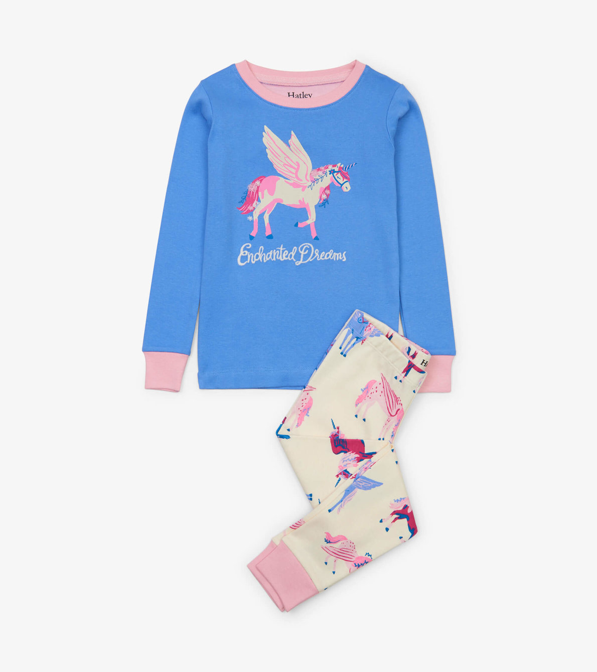 Agrandir l'image de Pyjama à appliqué en coton bio – Licornes enchantées 