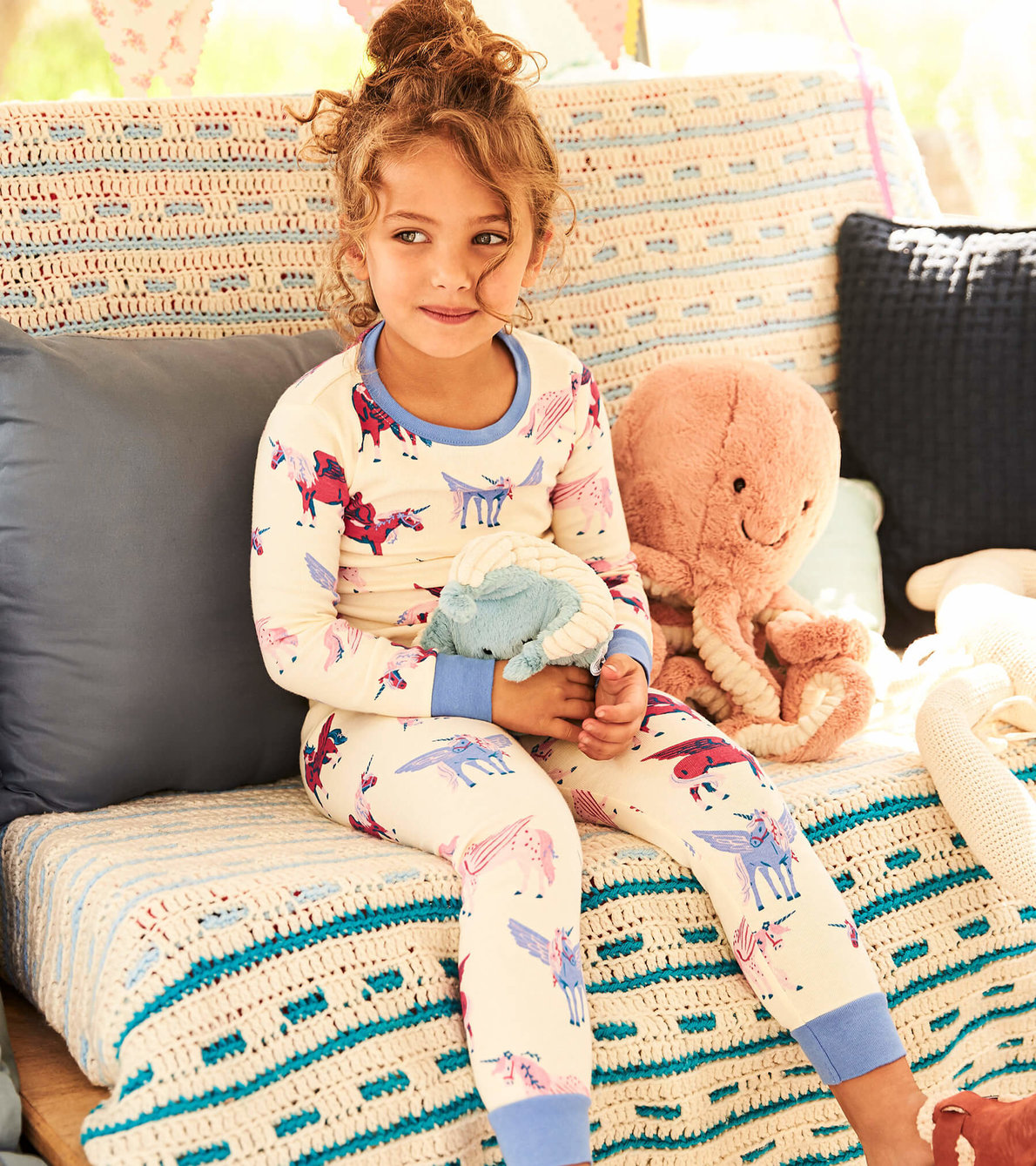 Agrandir l'image de Pyjama en coton bio – Licornes enchantées 