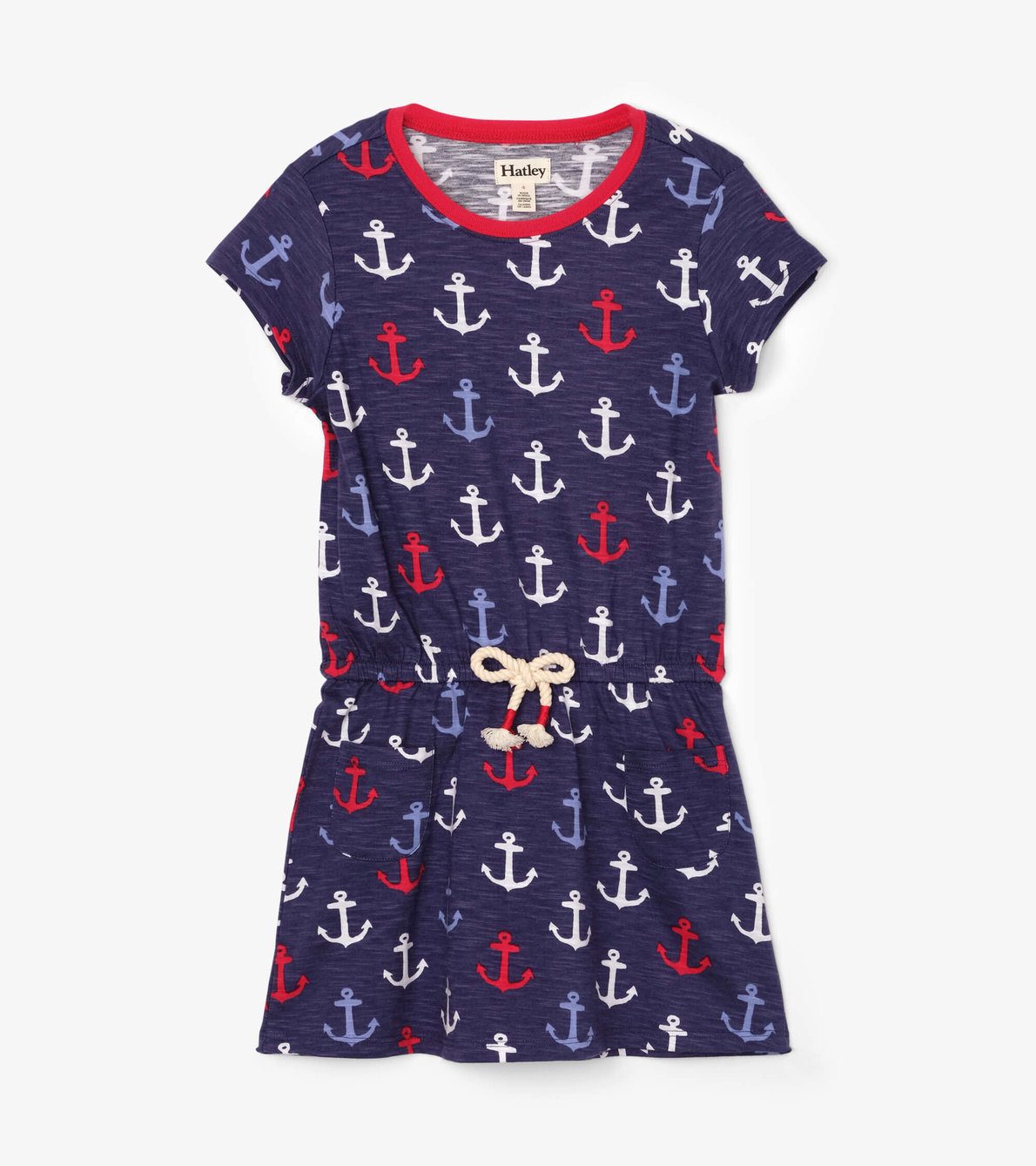 View larger image of Nautical Anchors Front Pocket Drop Waist Dress