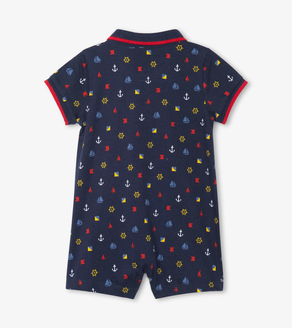View larger image of Nautical Emblems Baby Polo Romper
