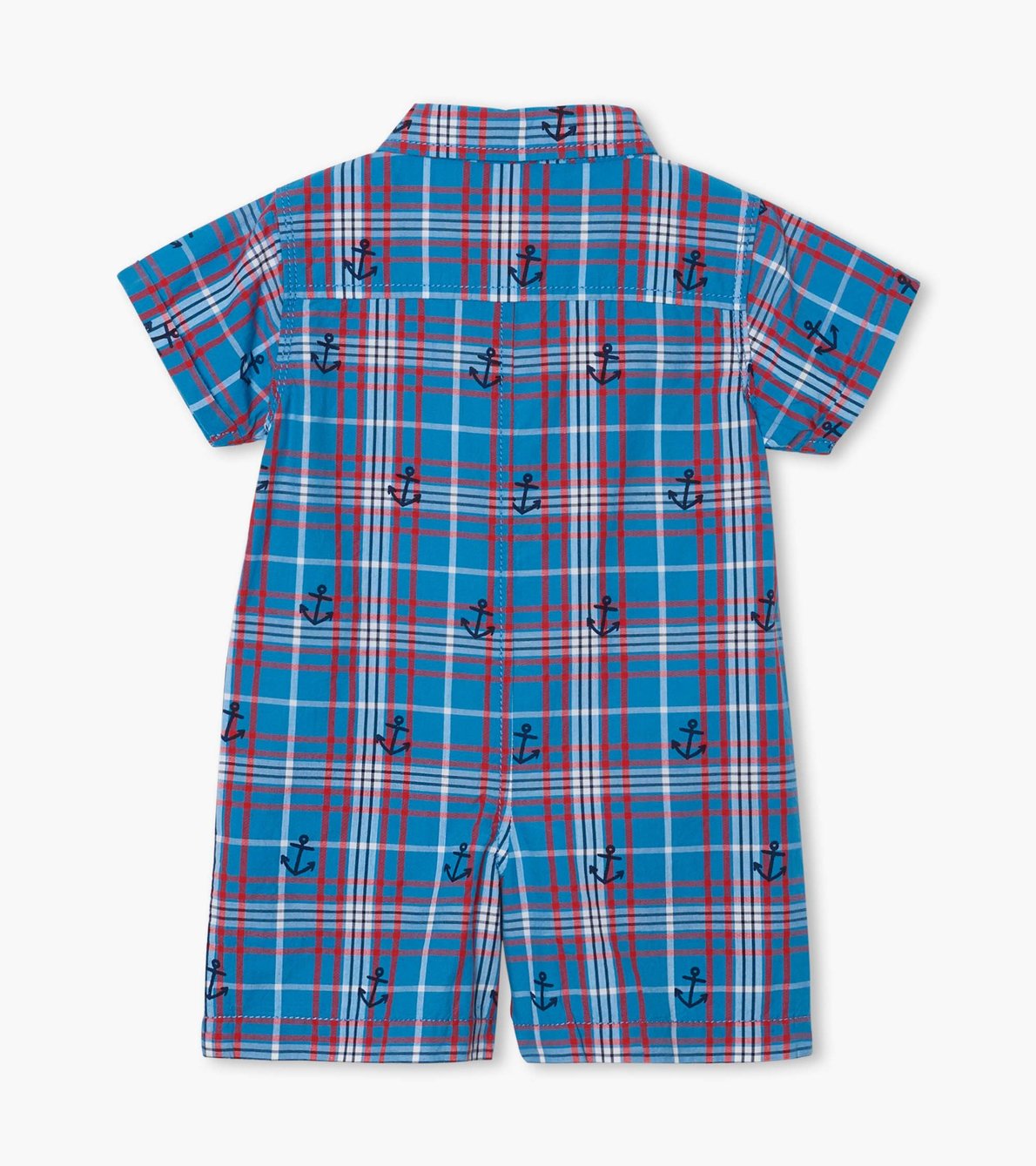 View larger image of Nautical Plaid Baby Woven Romper