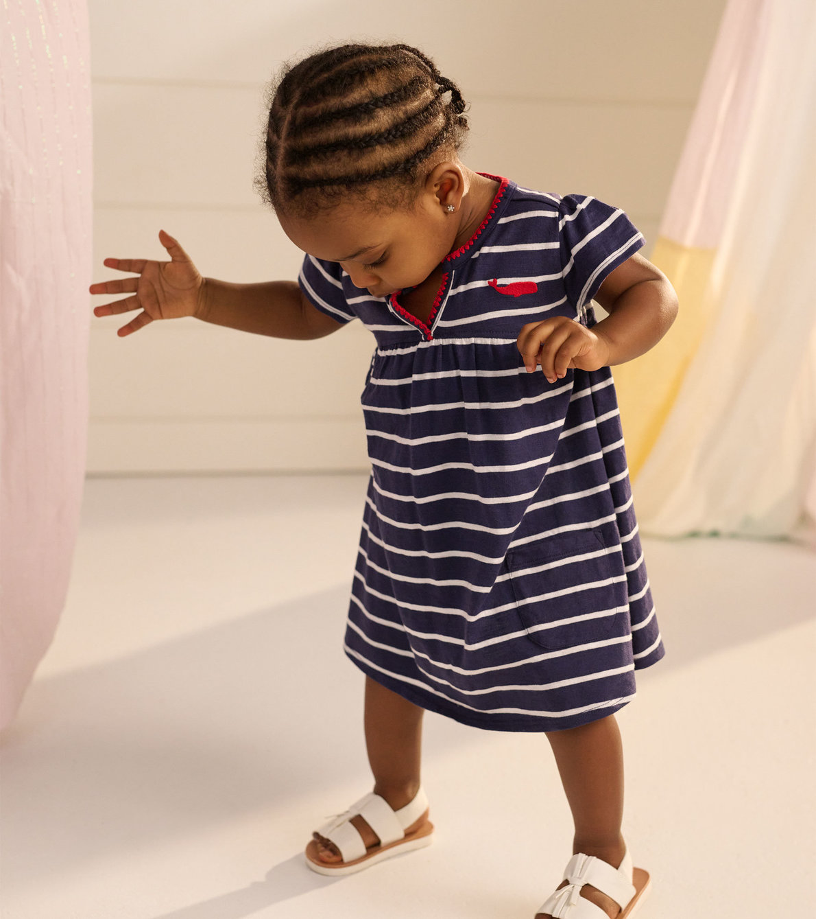 View larger image of Nautical Stripes Baby Puff Dress