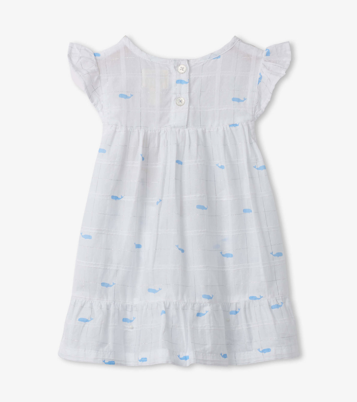 View larger image of Nautical Whales Baby Flounce Hem Dress