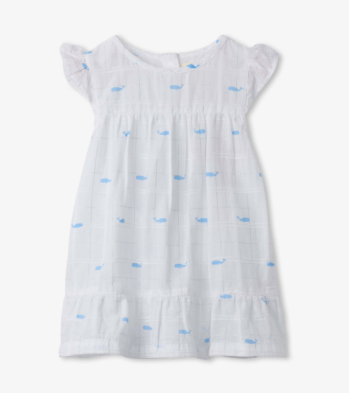 View larger image of Nautical Whales Baby Flounce Hem Dress