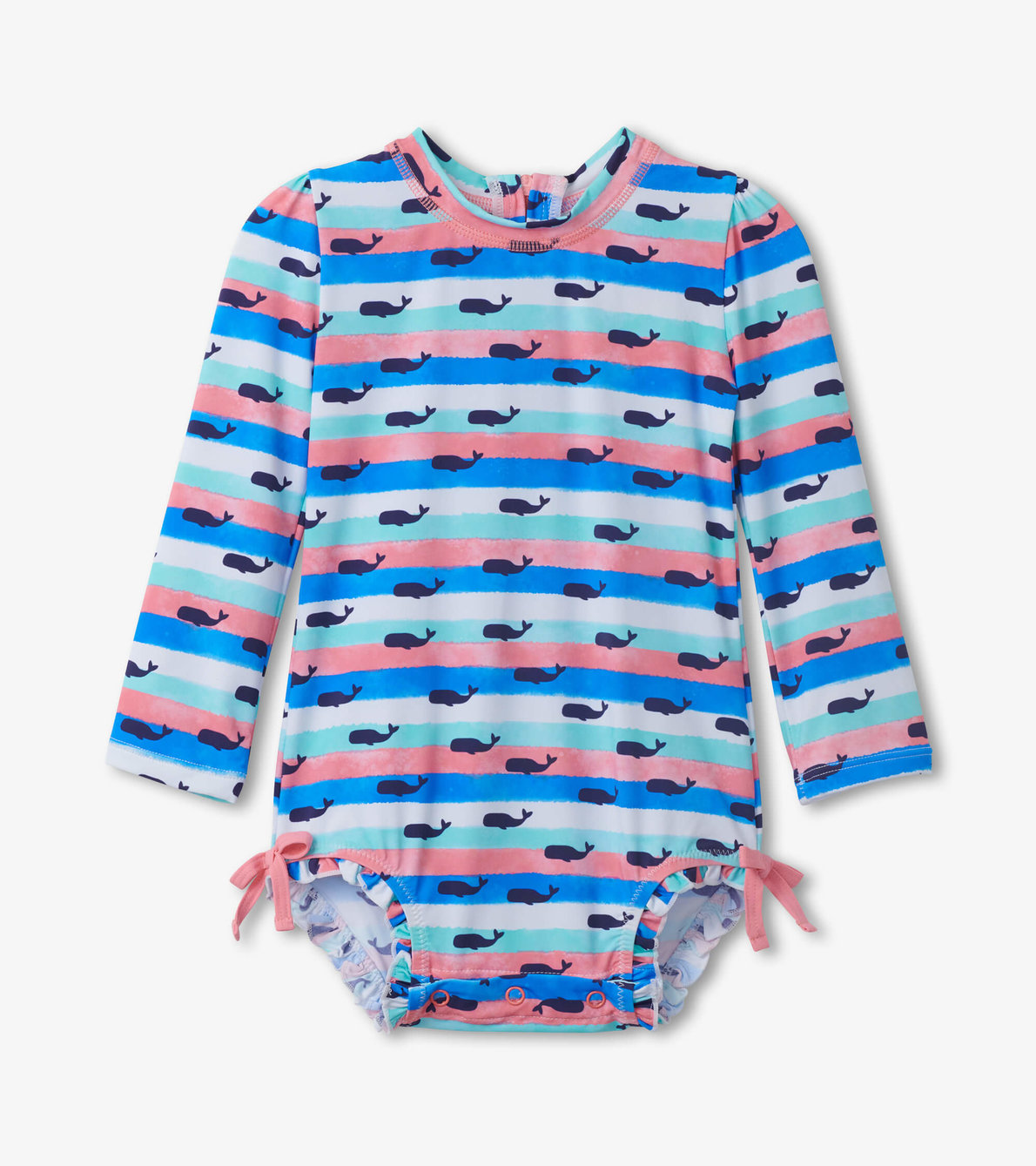 View larger image of Nautical Whales Baby Rashguard Swimsuit