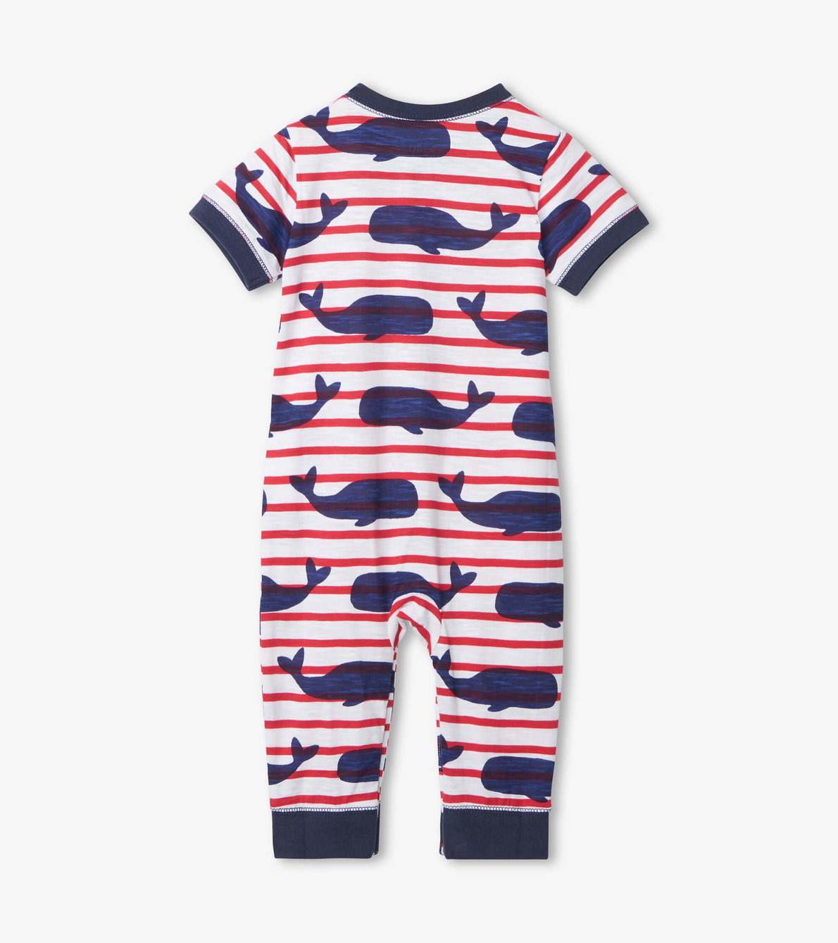 View larger image of Nautical Whales Baby Romper