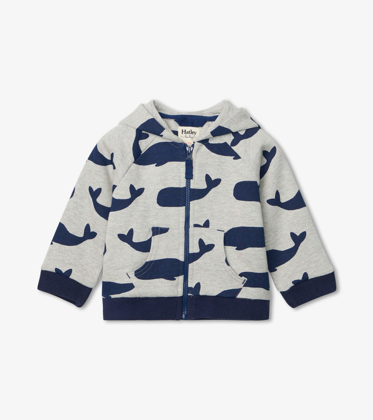 View larger image of Nautical Whales Baby Zip Up Hoodie