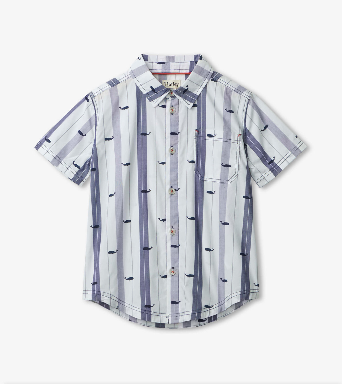 View larger image of Nautical Whales Short Sleeve Button Down Shirt