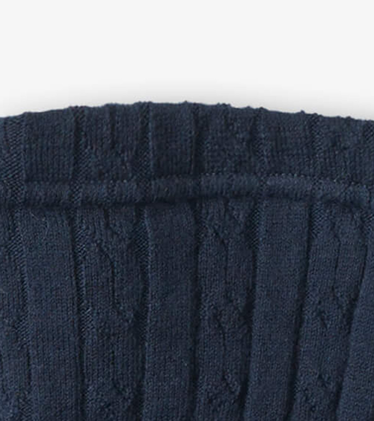 Agrandir l'image de Collant sans pieds en tricot torsadé – Bleu marine