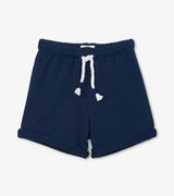 Navy French Terry Baby Shorts