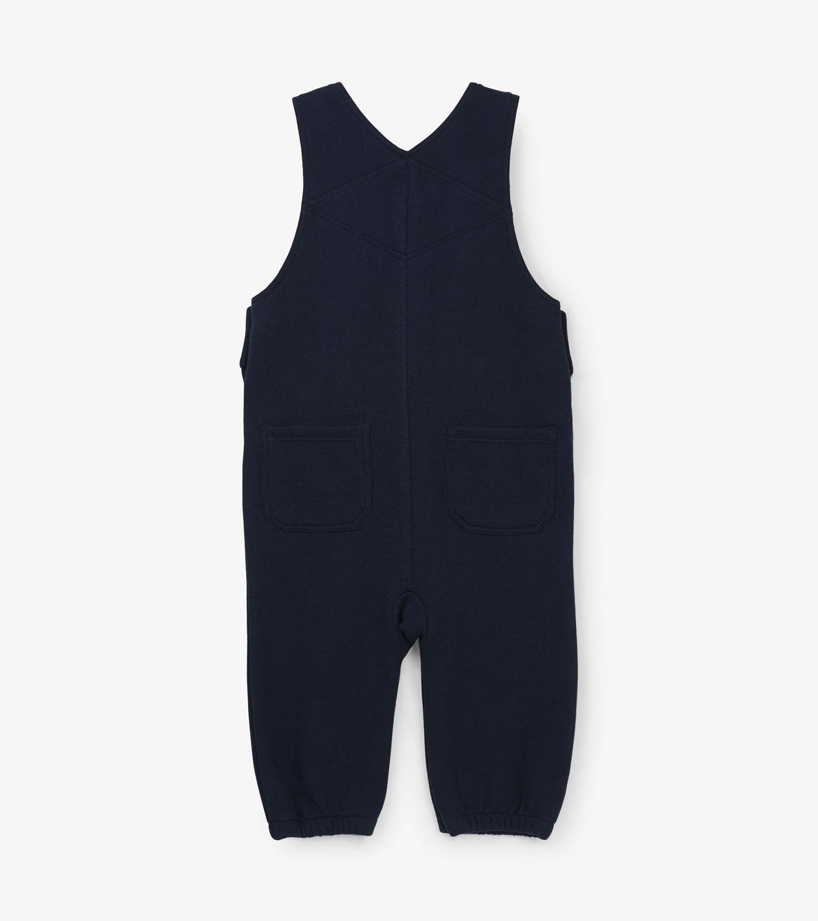 View larger image of Navy Knit Baby Overalls