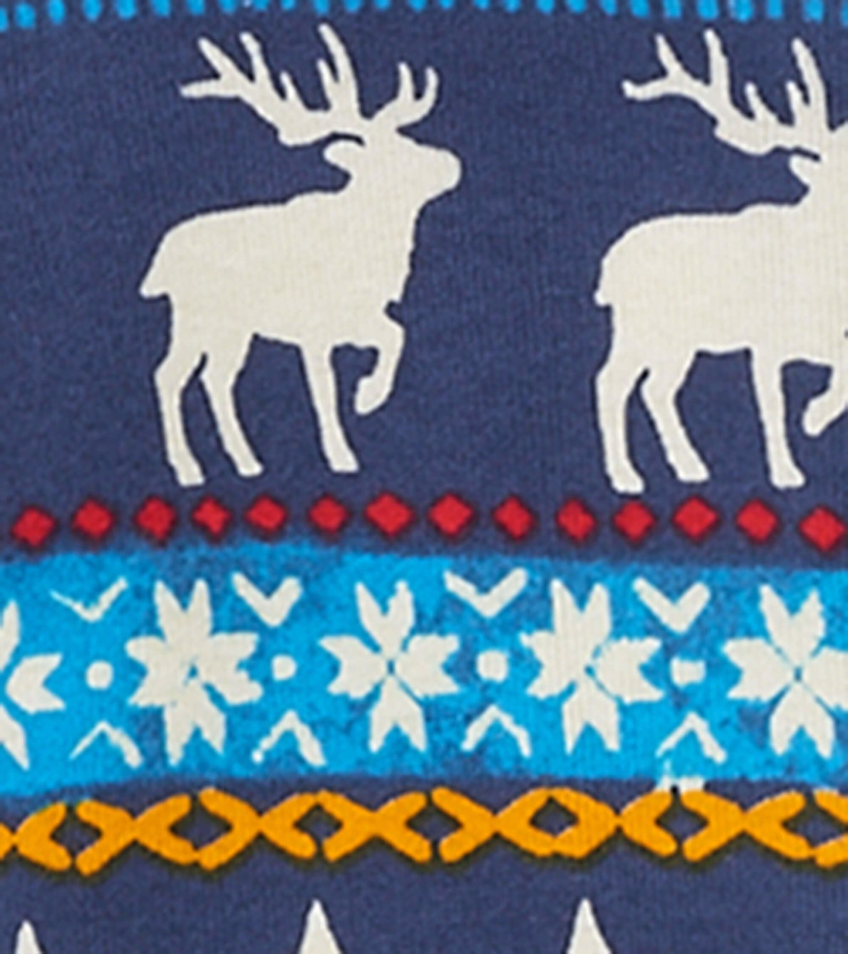 View larger image of Navy Painted Fair Isle Baby Footed Sleeper