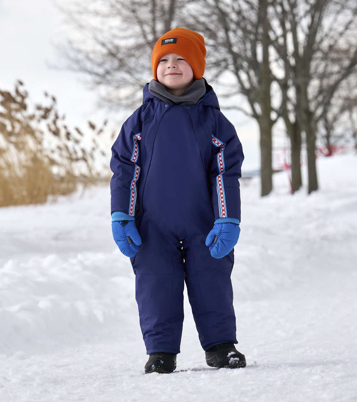 Agrandir l'image de Habit de neige une pièce pour bébé – Bleu marine