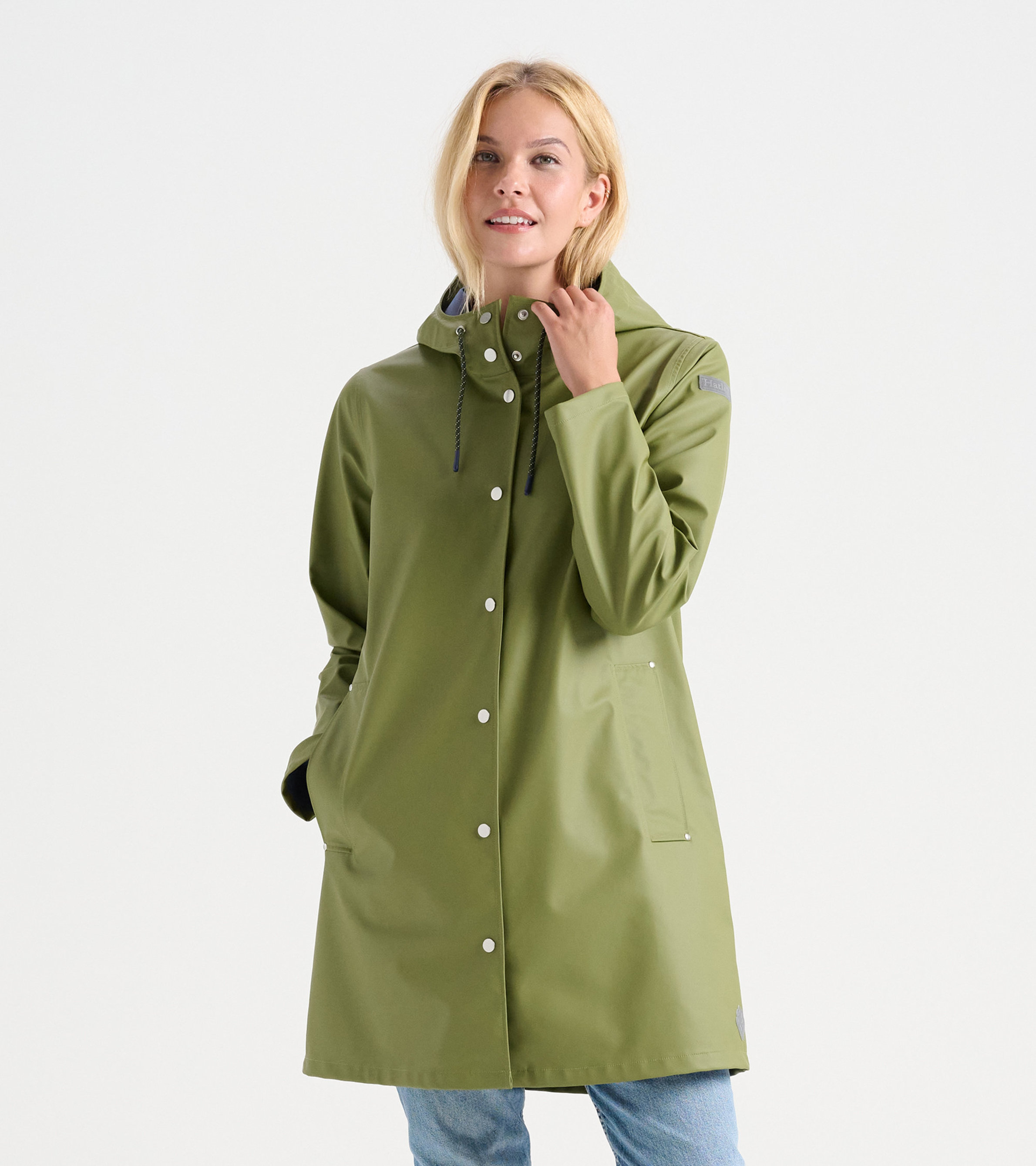 Hatley Newport Rain Jacket Women's Clothing Loden Green : SM
