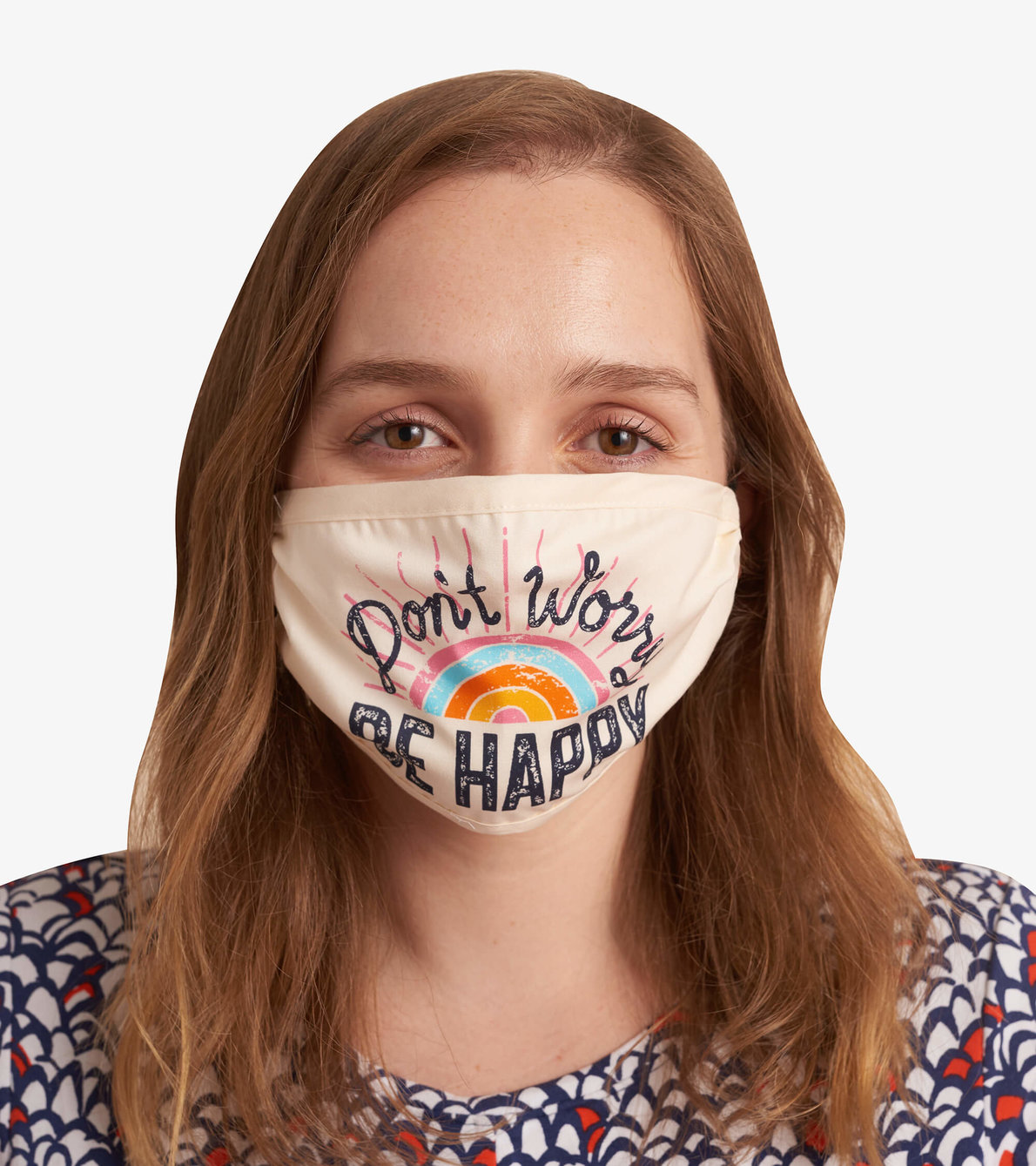 View larger image of Non-Medical Reusable Adult Face Mask - Don't Worry Be Happy