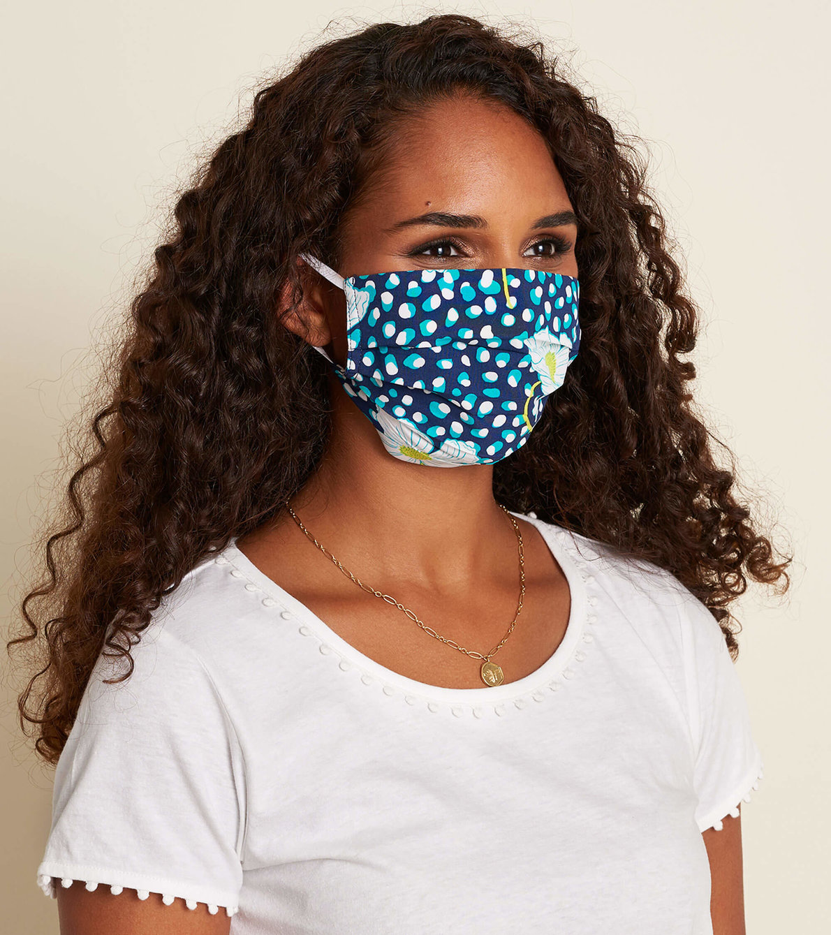 View larger image of Non-Medical Reusable Adult Face Mask - Flower Dots