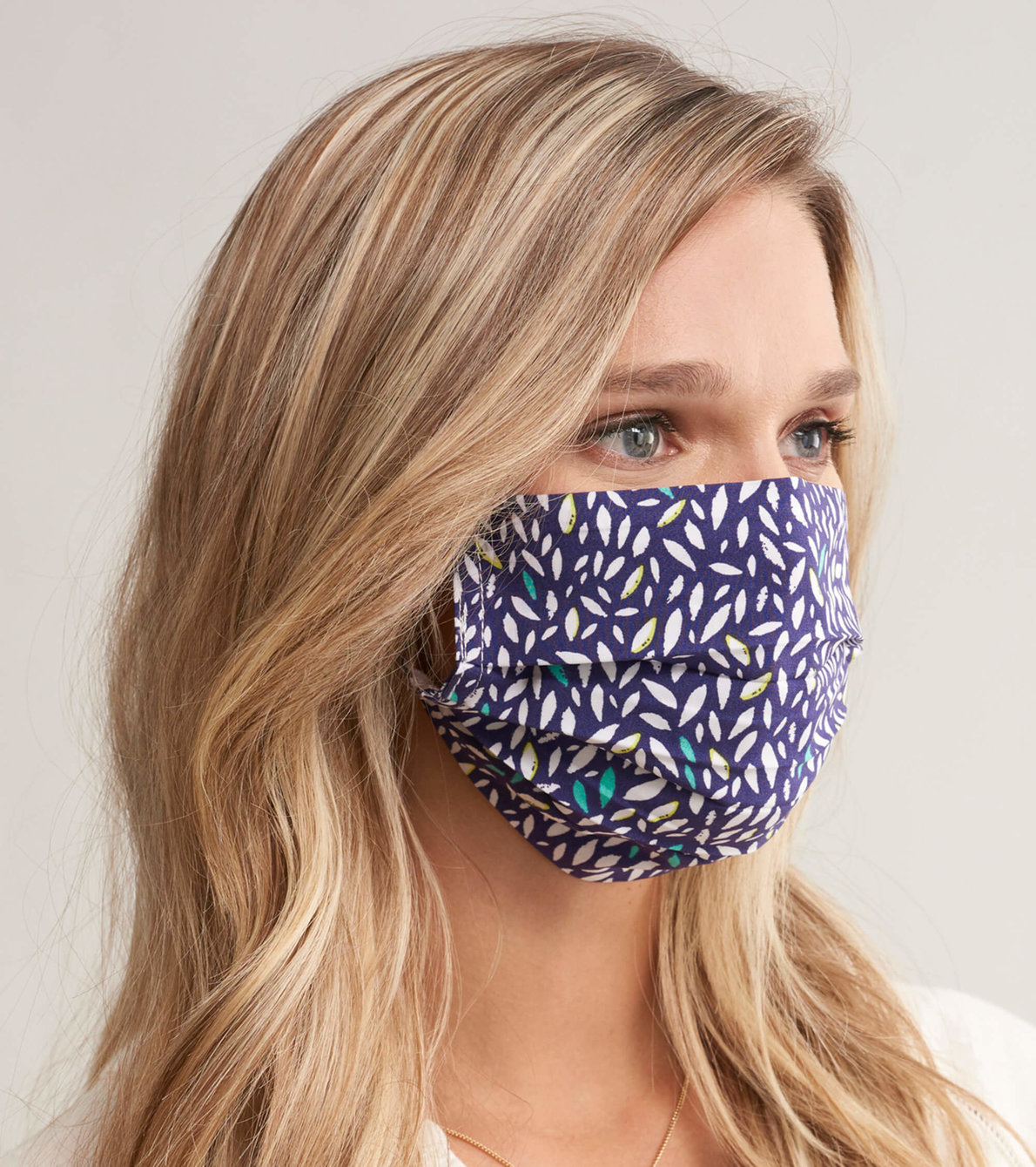 View larger image of Non-Medical Reusable Adult Face Mask - Navy Diamond Dots
