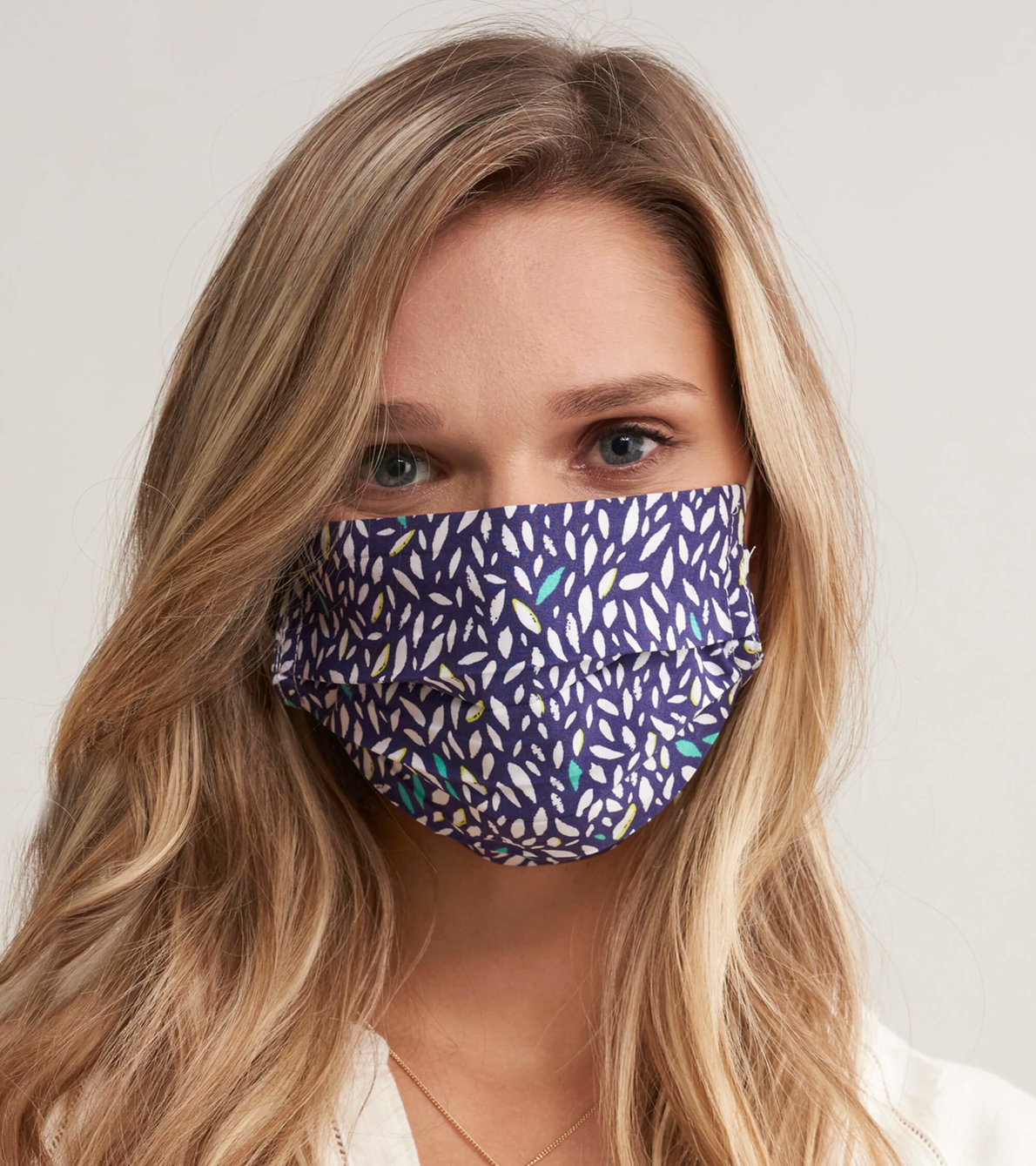 View larger image of Non-Medical Reusable Adult Face Mask - Navy Diamond Dots