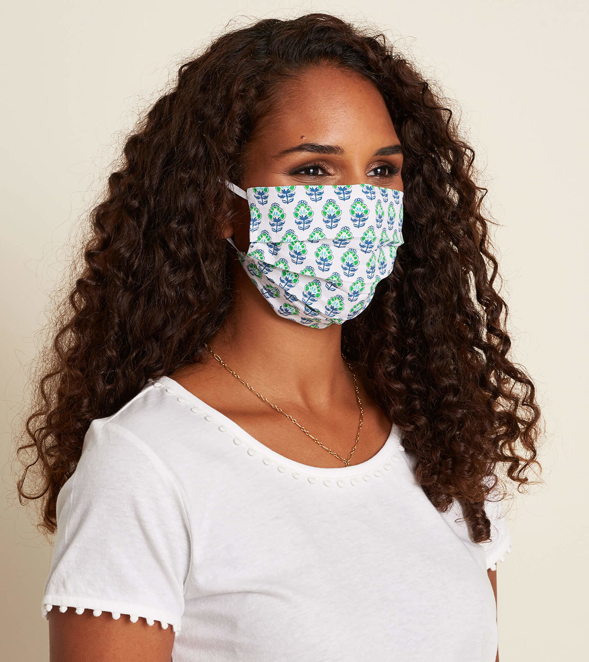 View larger image of Non-Medical Reusable Adult Face Mask - Sari Flowers